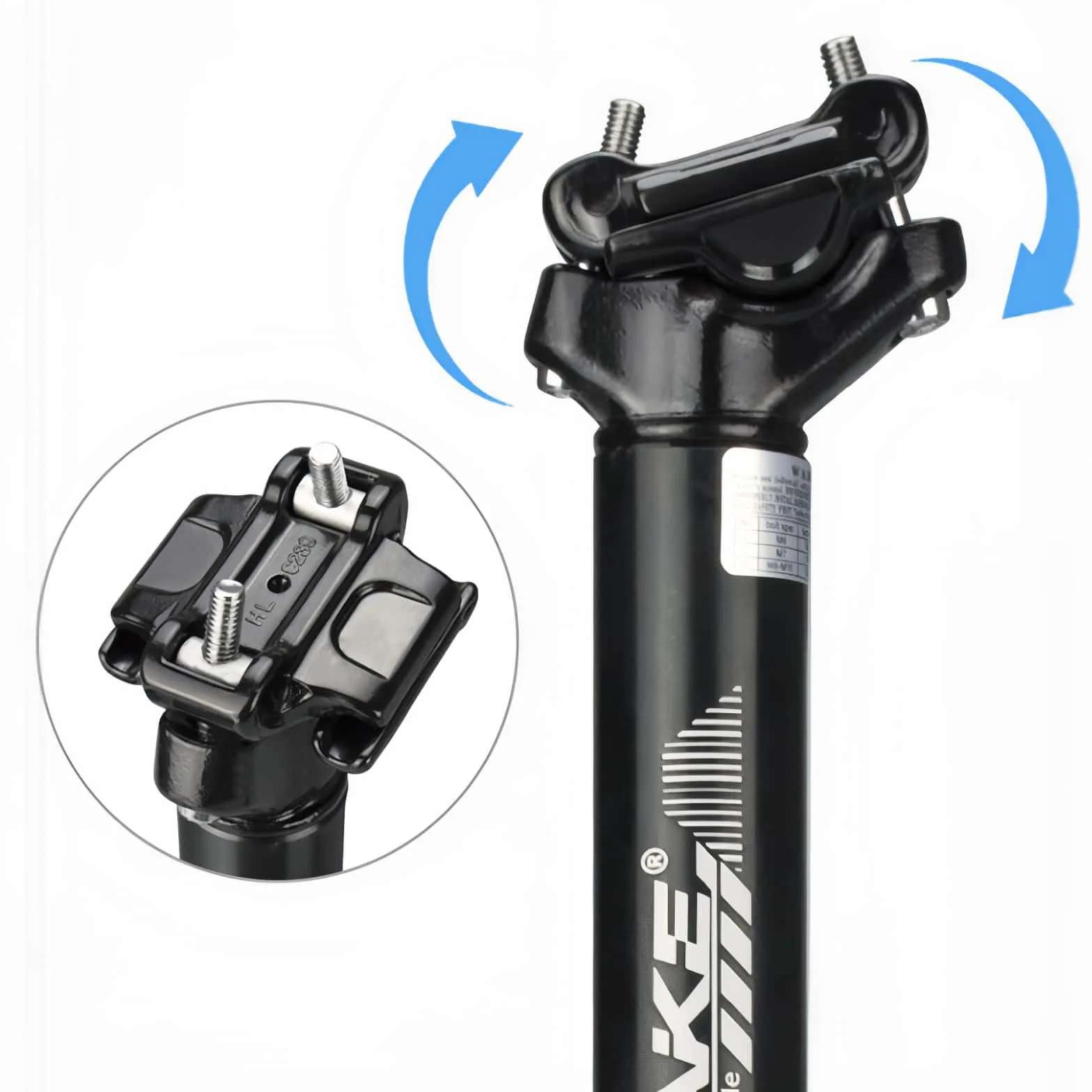 Trkimal Sztyca podsiodłowa rowerowa ze stopu aluminium Shim 27,2 mm, 30,9 mm, 31,6 mm, 400 mm, regulowana sztyca siodełka do rowerów górskich, wyścigowych, MTB, BMX