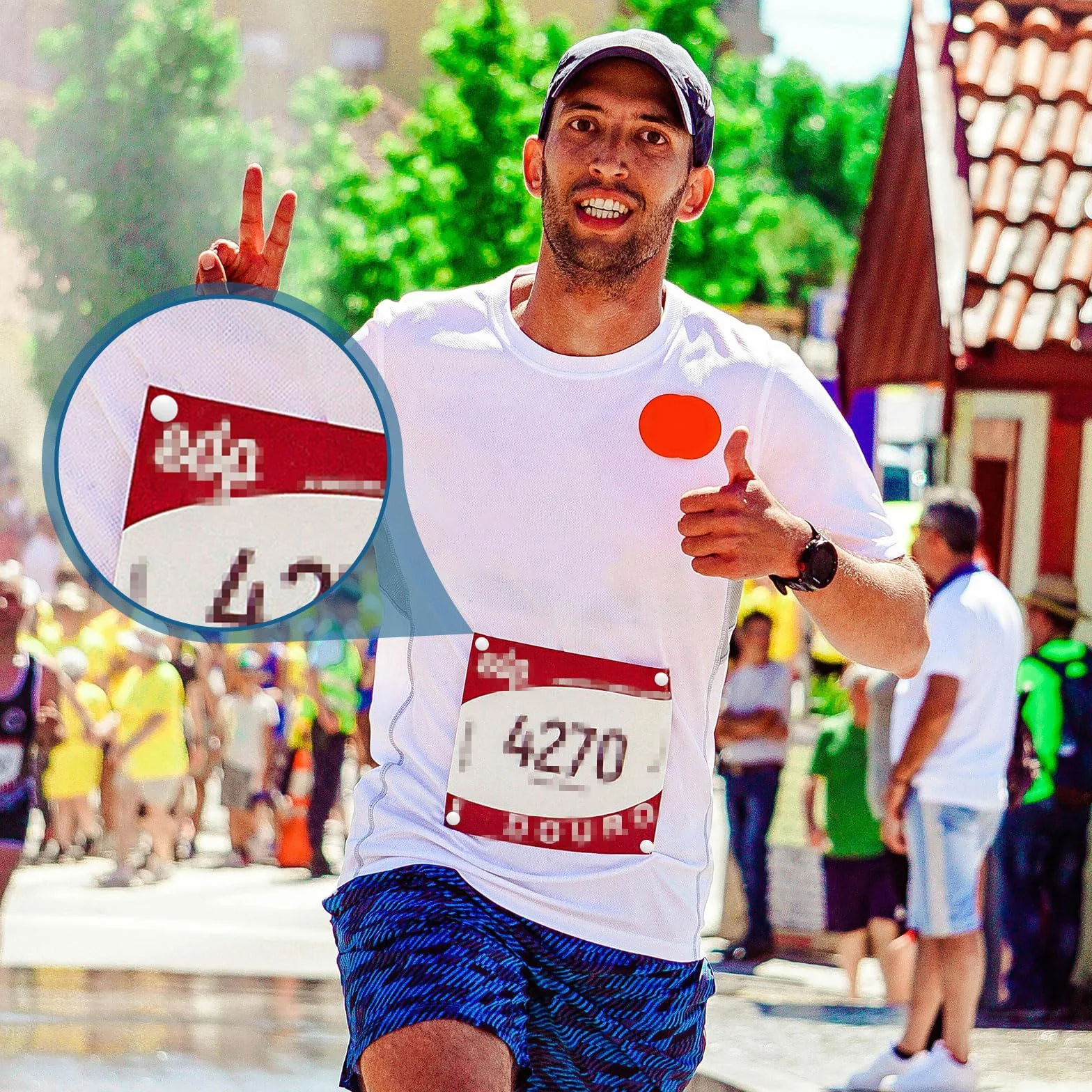 Magnetyczne Klipsy na Numery Startowe Uchwyt do Maratonu dla Biegaczy Biały Czarny