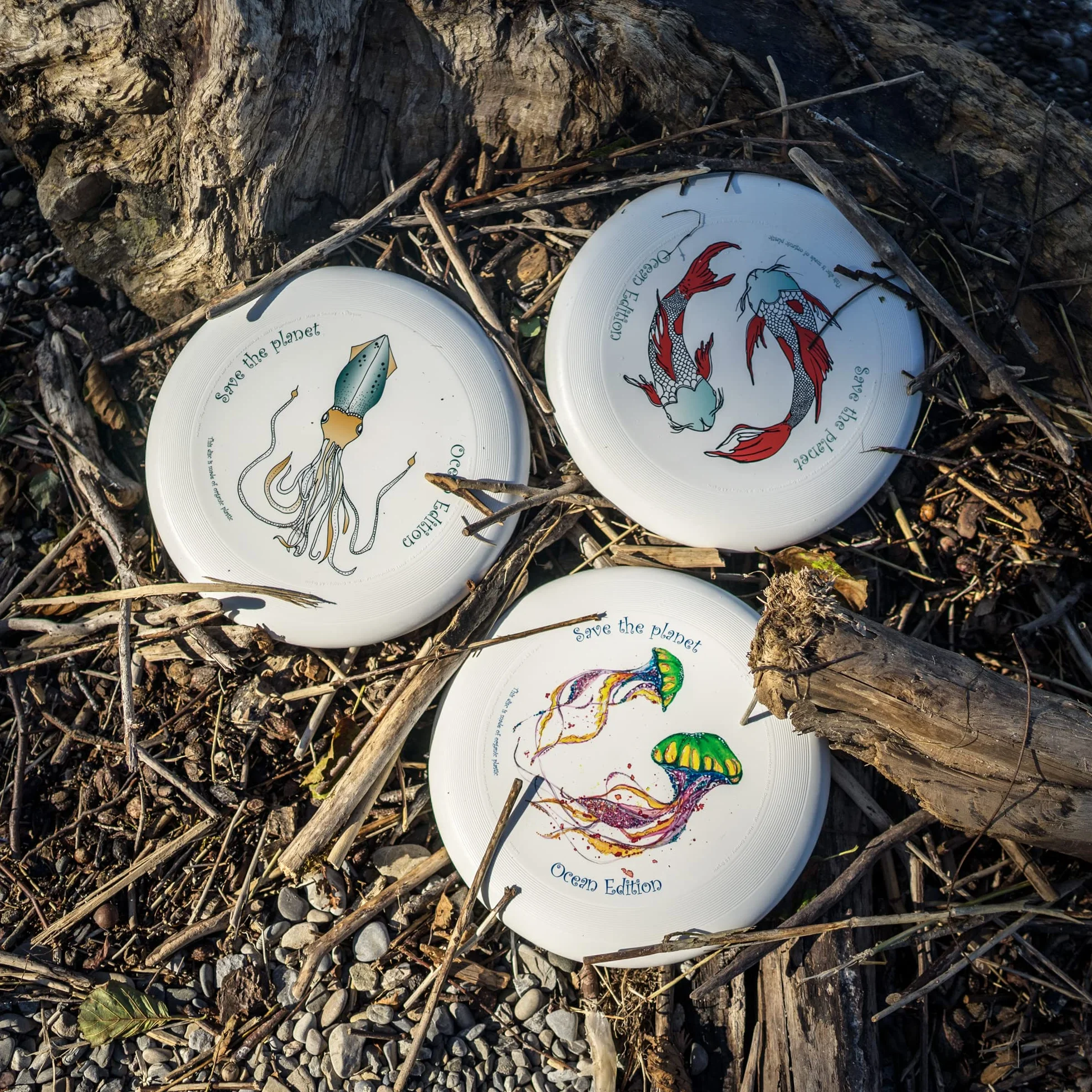 Eurodisc 175g Ultimate Frisbee Disc Wettkampf-Wurf-Scheibe Bio-Kunststoff stabile Flugbahn über 100 Meter, Design Motiv Foto Bild Save The Planet Jellyfish, Ocean Ozean Edition