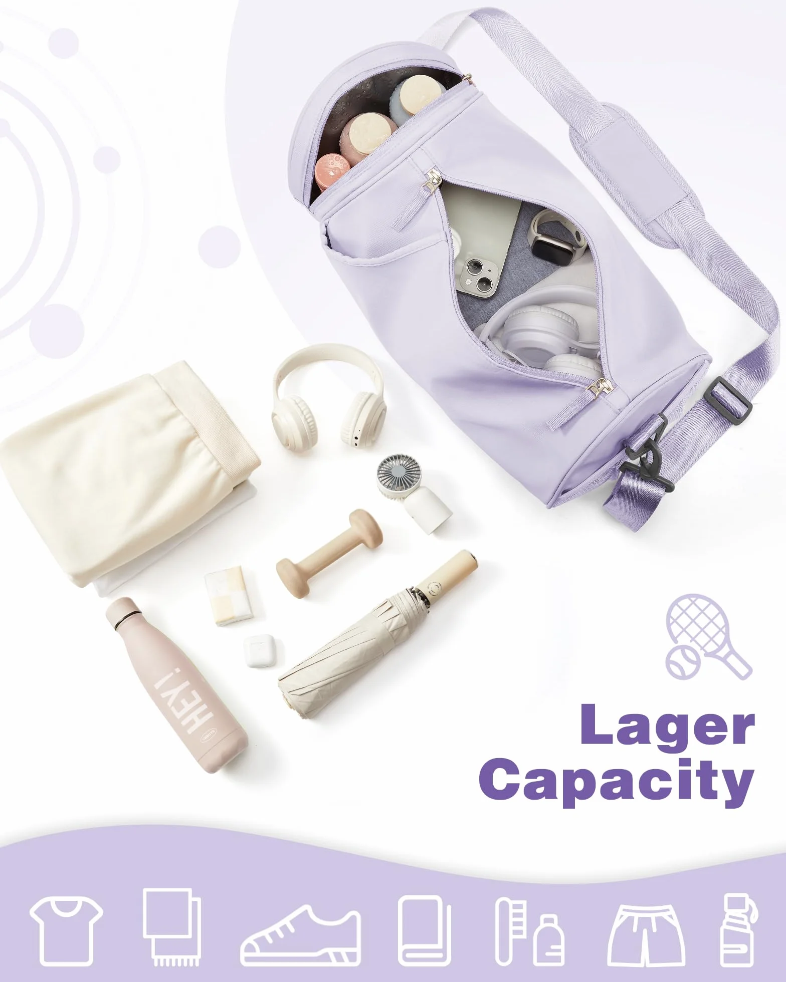 Torba sportowa na siłownię z przegrodą na buty dla mężczyzn i kobiet Fitness Holdall Barrel