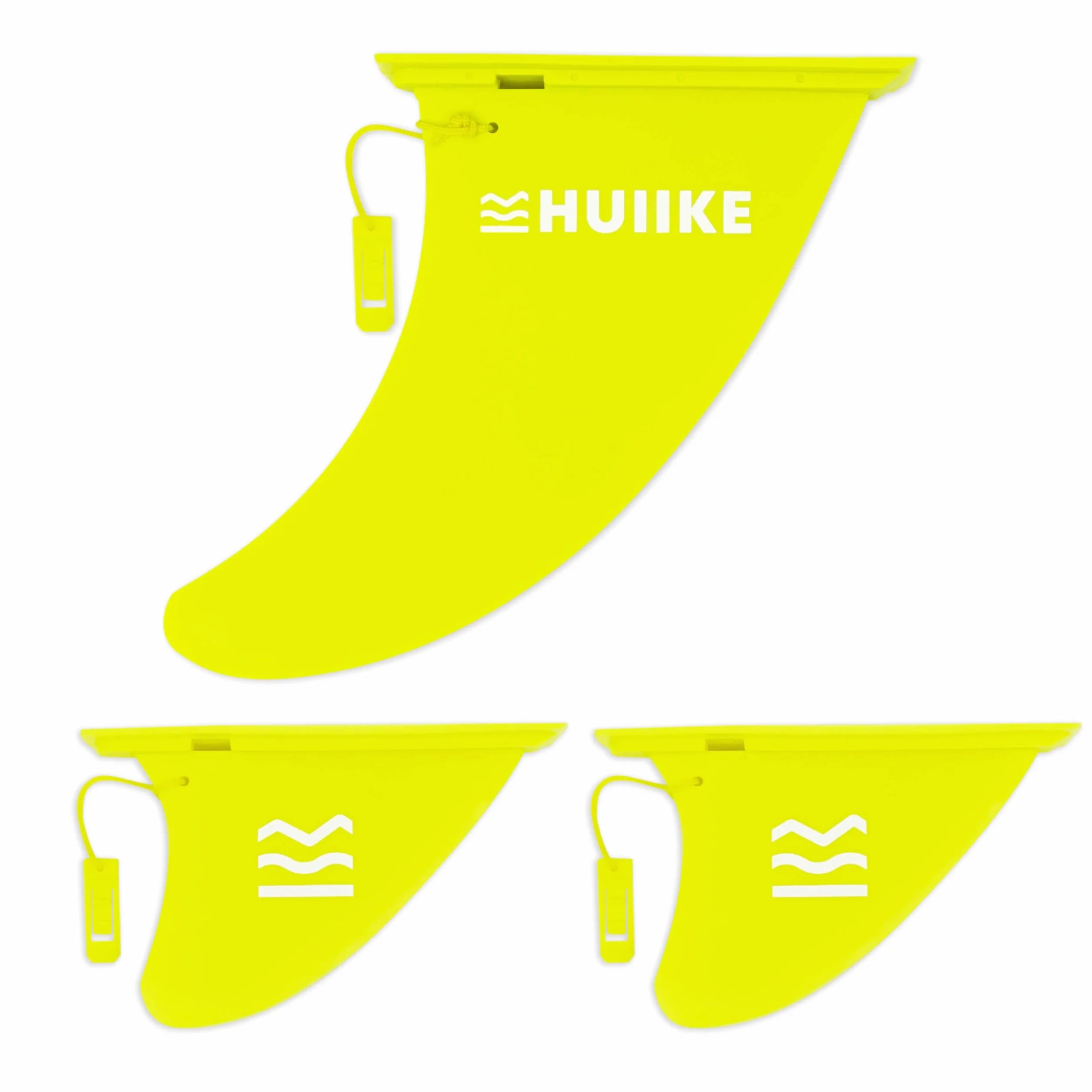 Zestaw 3 Wymiennych, Odłączanych Finów - HUIIKE | Fin do Wymiany na Tablicy Stand Up Paddle Board, Akcesoria do Planszy SUP, Wymienny Fin, SUP Akcesoria Planszy Stand Up Paddle Board