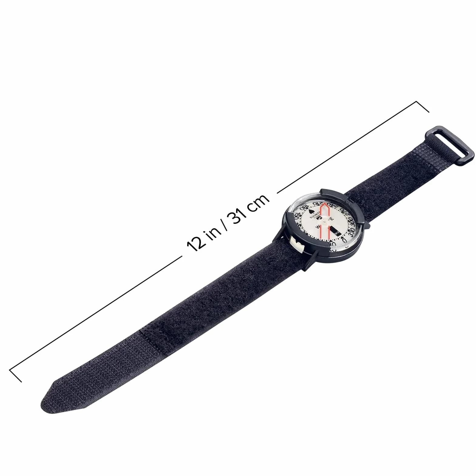SUUNTO SS012055014 Kompas M-9 NH, Półkula Północna, z Opaską na Rzepy, Czarny