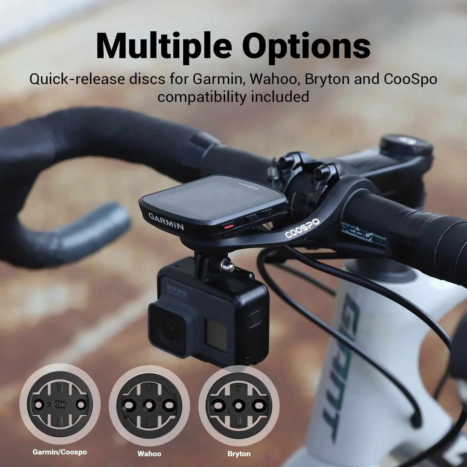 CooSpo Uchwyt do komputera rowerowego, uchwyt do komputera rowerowego Garmin Quick Release