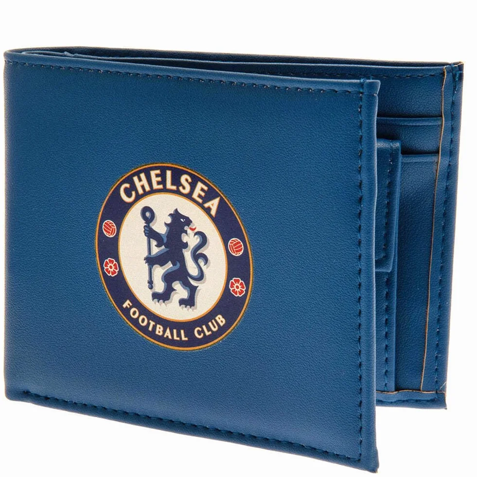 Chelsea FC - portfel ze skóry PU z herbem, Niebieski, biały, czerwony, Jeden rozmiar