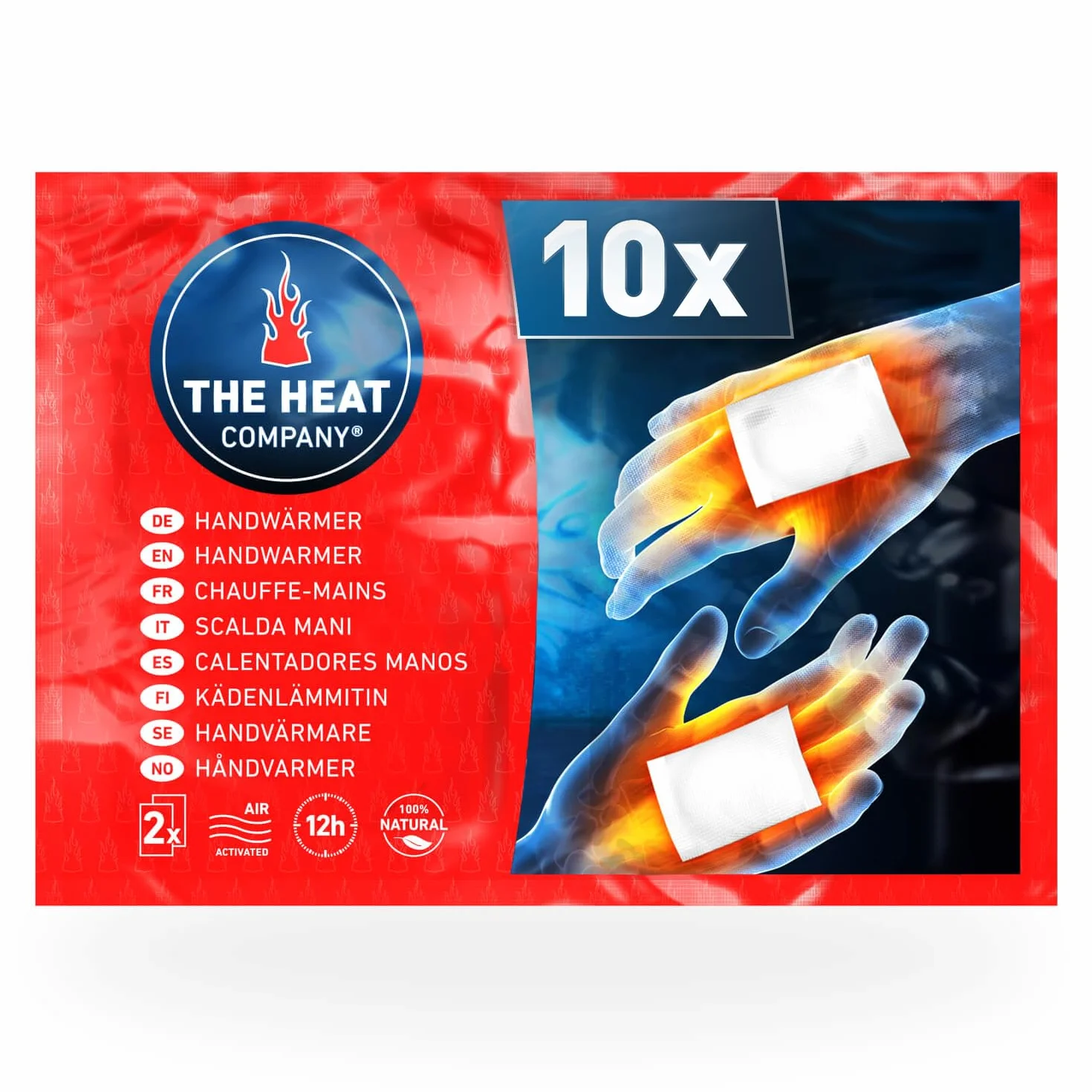 THE HEAT COMPANY Ogrzewacze do dłoni – 10 lub 40 par – bardzo ciepłe – ogrzewacze do kieszeni – ogrzewacze palców – 12 godzin ciepłe dłonie – aktywowane powietrzem