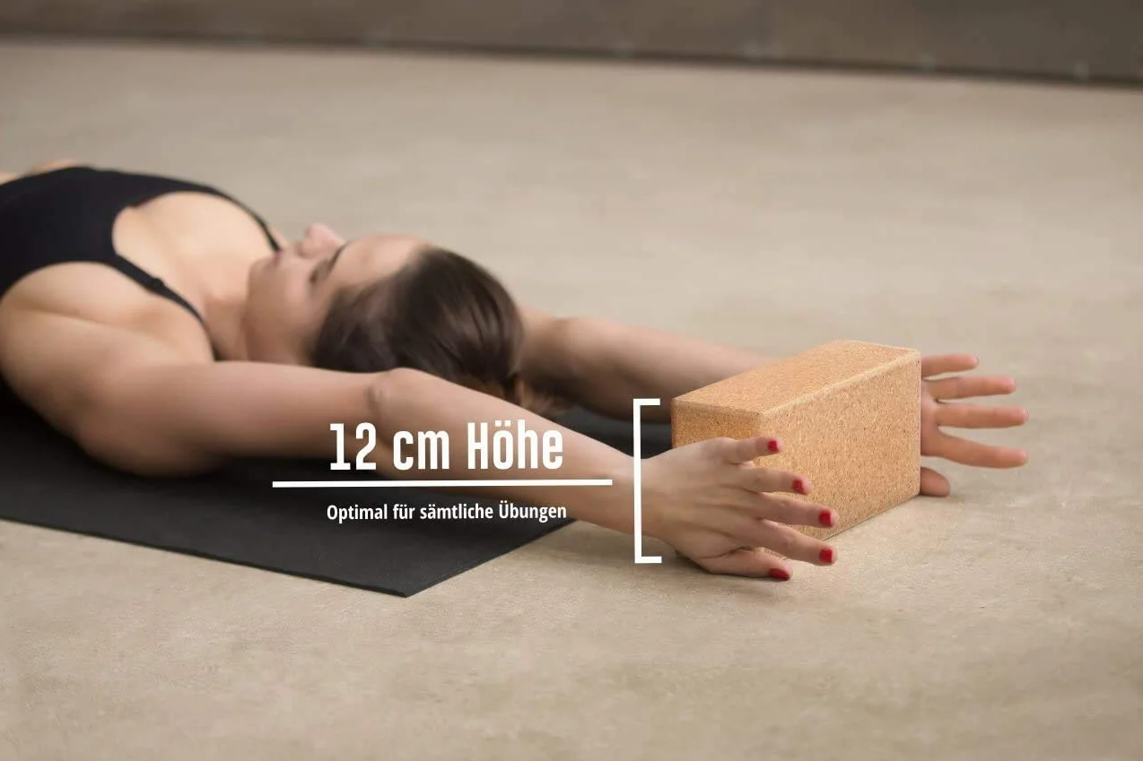 Zestaw klocków do jogi 2 korki 100% naturalny - Hatha Klotz również dla początkujących Medytacja i pilates, pleców, ćwiczeń rozciągających i treningu blokującego,