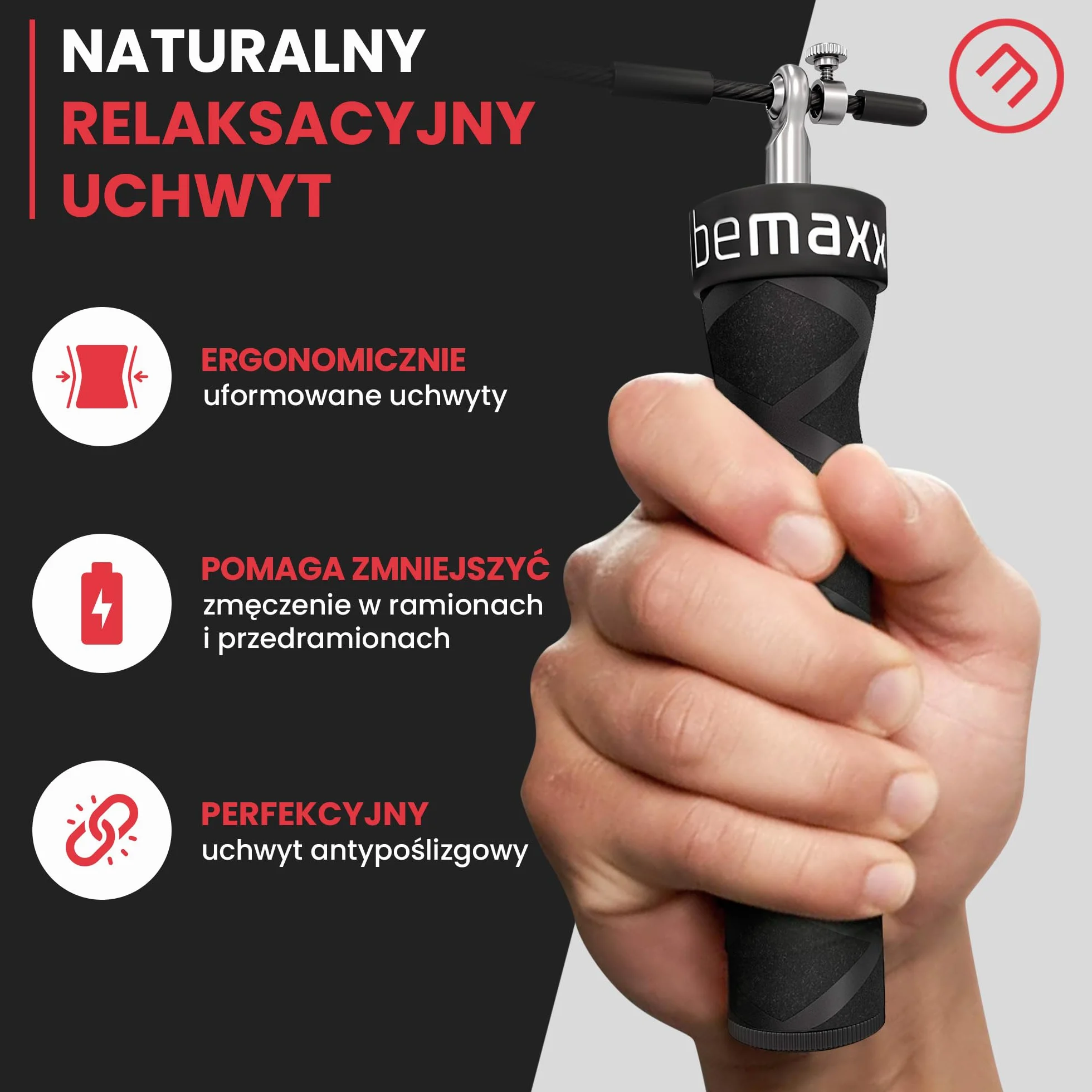 Skakanka Speed Rope z e-Book treningowym, 2 regulowane stalowe liny, profesjonalne łożyska kulkowe antypoślizgowe uchwyty