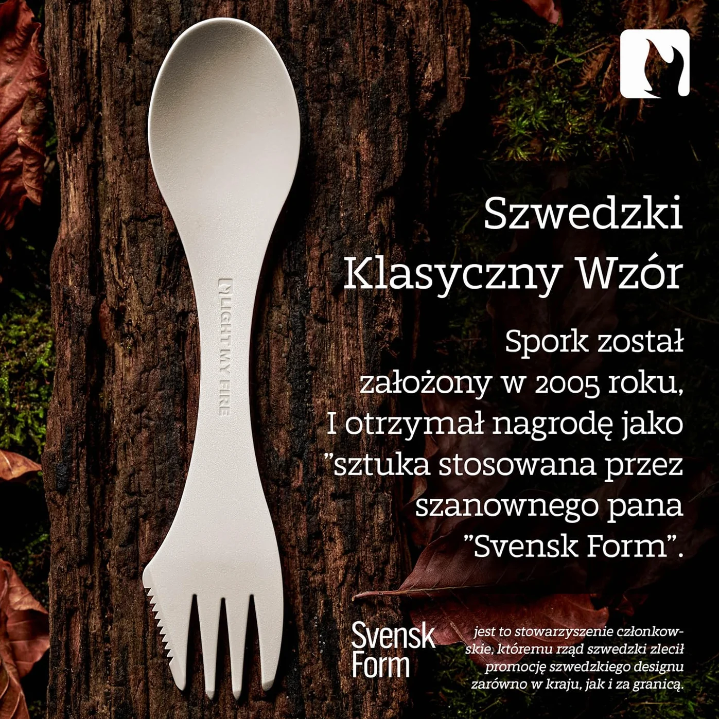 Light My Fire Spork Original 3w1 Łyżkowidelec Sztućce Turystyczne 2pack SageGreen Cream