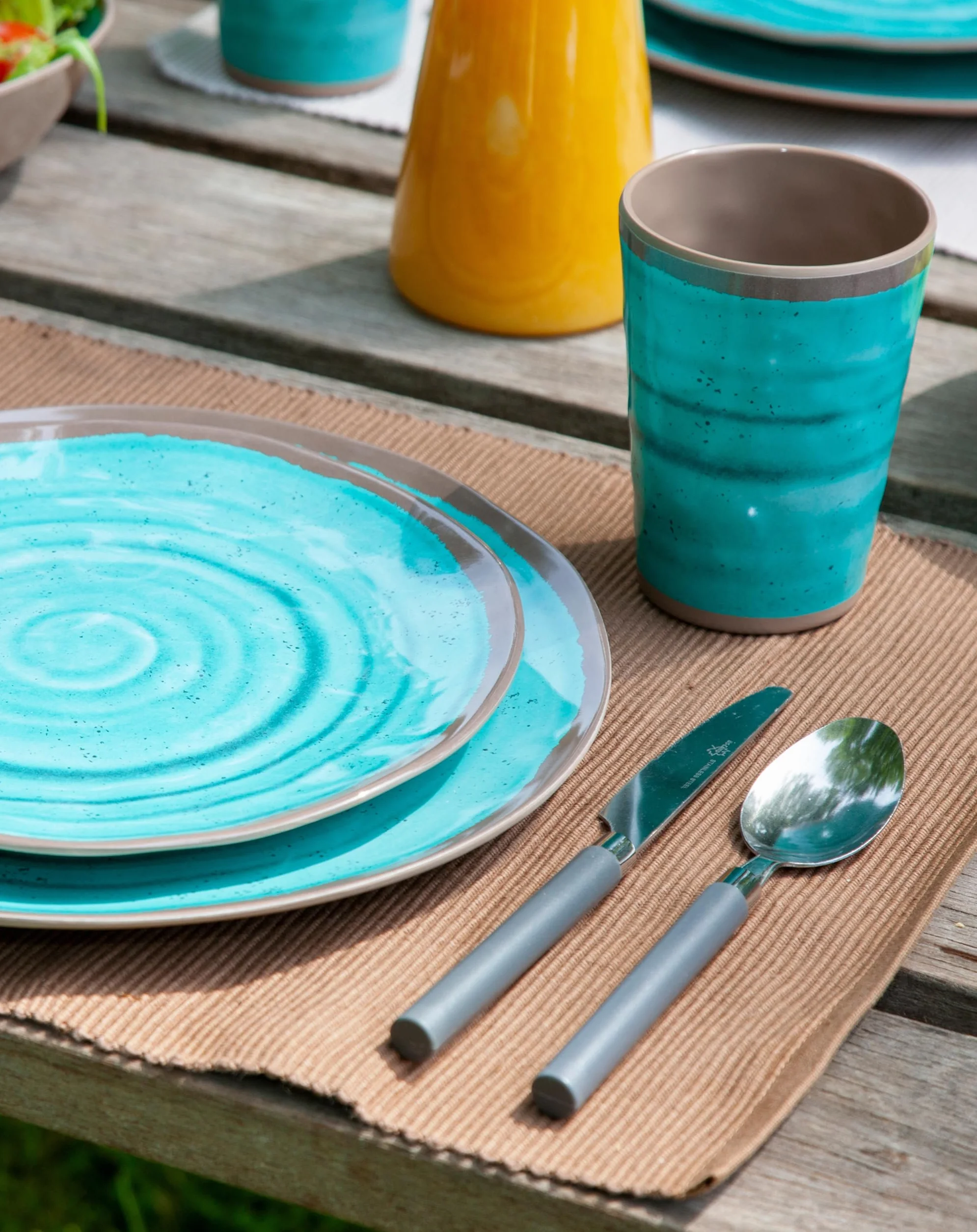 Bo-Camp - Kubek - 100% melamina - Ø 8,5 cm - Aqua - 4 sztuki