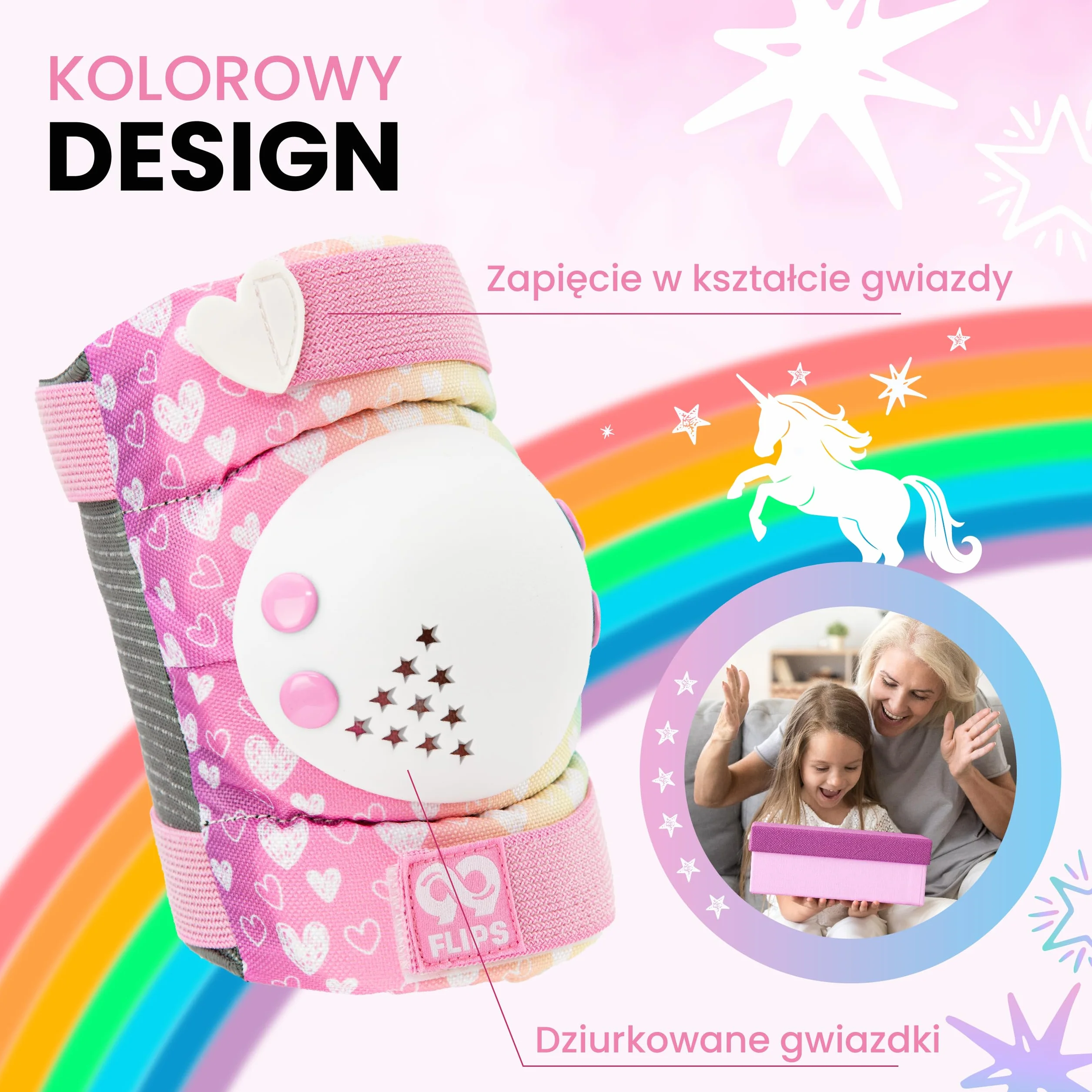 EINHORN Zestaw Ochraniaczy na Rolki dla Dzieci - Nakolanniki, Ochraniacze na łokcie i dłoni z Torbą