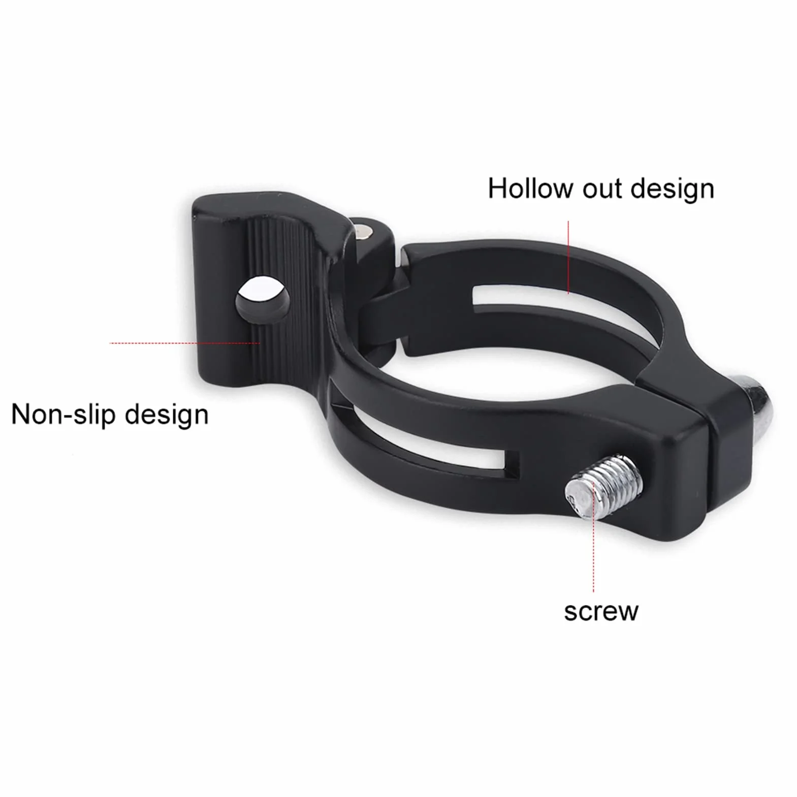 Przedni adapter przerzutki czarny 31,8 mm / 34,9 mm stop kabel stop rower górski przerzutka adapter zacisk