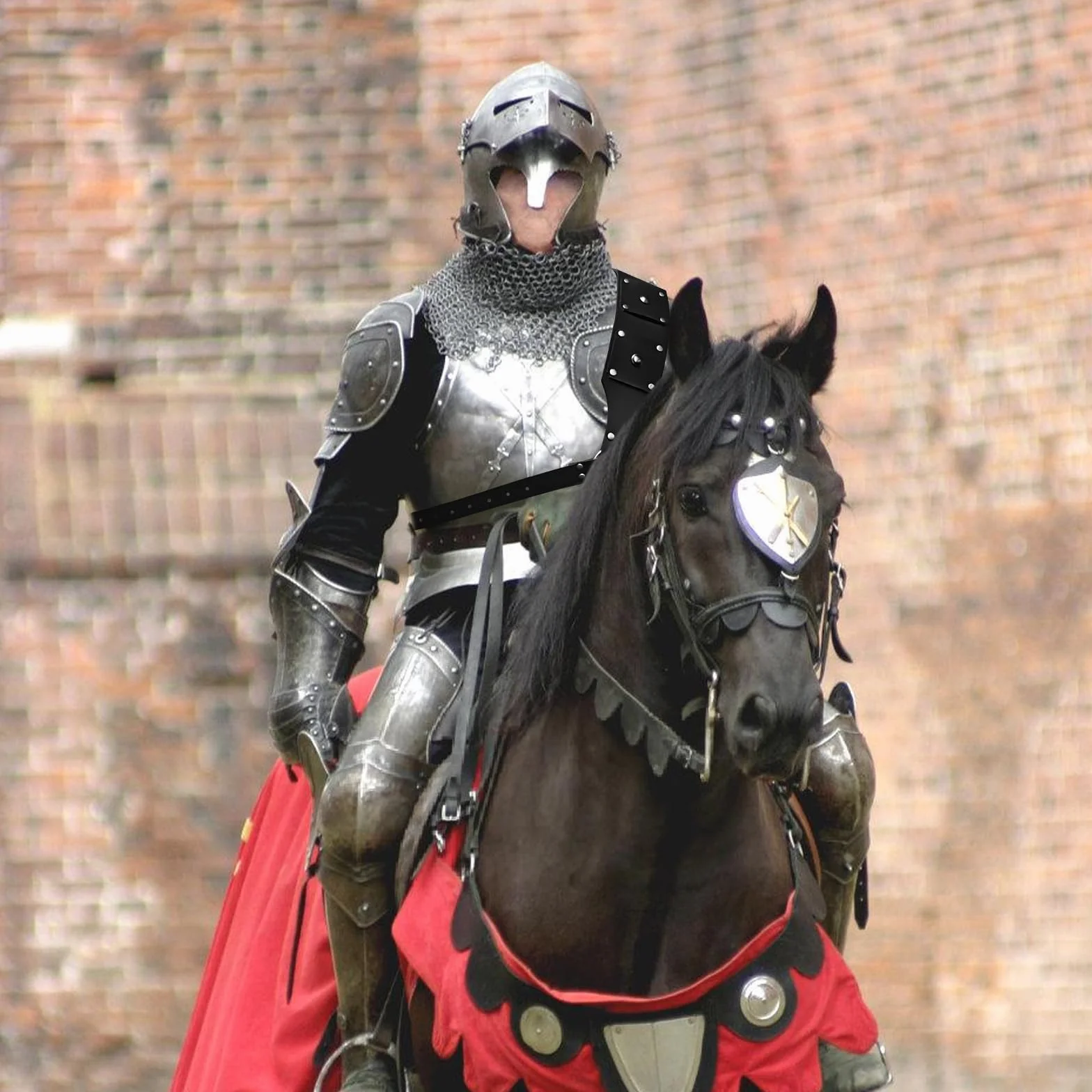 Średniowieczny miecz retro na ramionach, pochwa, żaba, miecz, uchwyt na miecz, Katana, pasek na miecz, pasek na miecz z PU, do rekonstrukcji, cosplay i samurajów - czarny