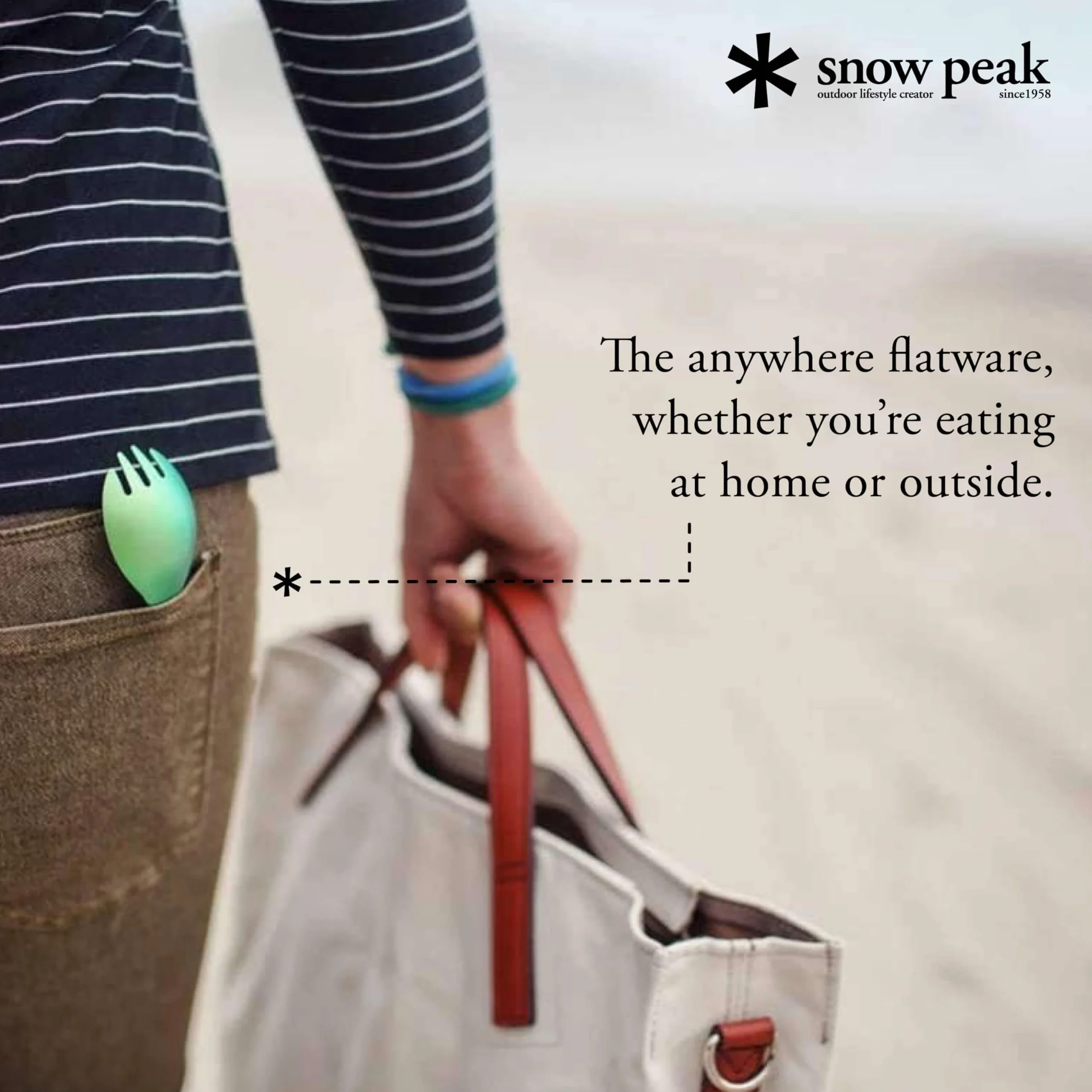 Snow Peak SCT-004 tytanowa Spork, lekka, kompaktowa na kemping