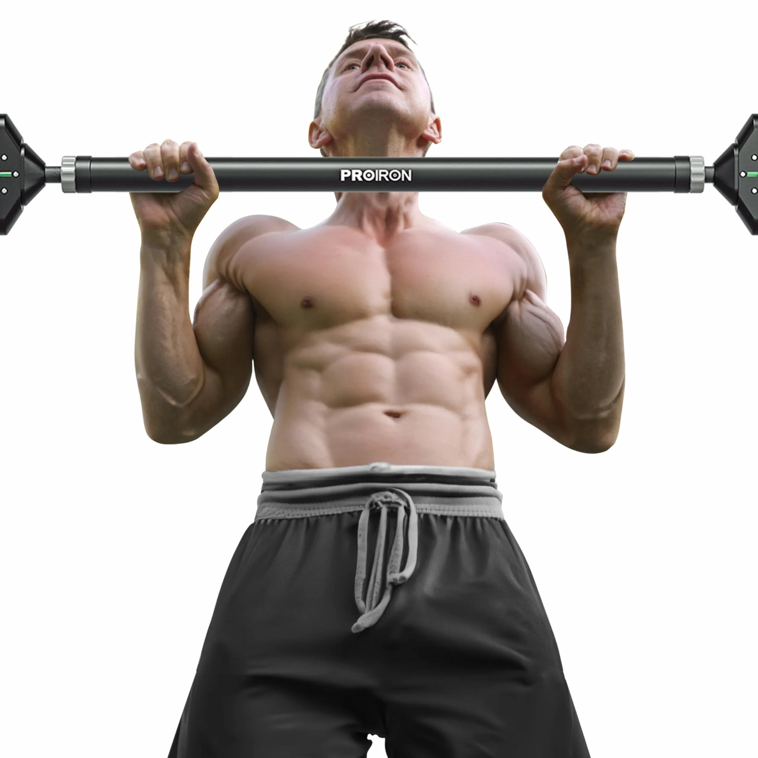 PROIRON Drążek do podciągania z innowacyjną funkcją Gear-Lock | bezpieczne i szybkie mocowanie bez śrub w futrynie drzwi | Indoor Pull Up Bar można indywidualnie dopasować