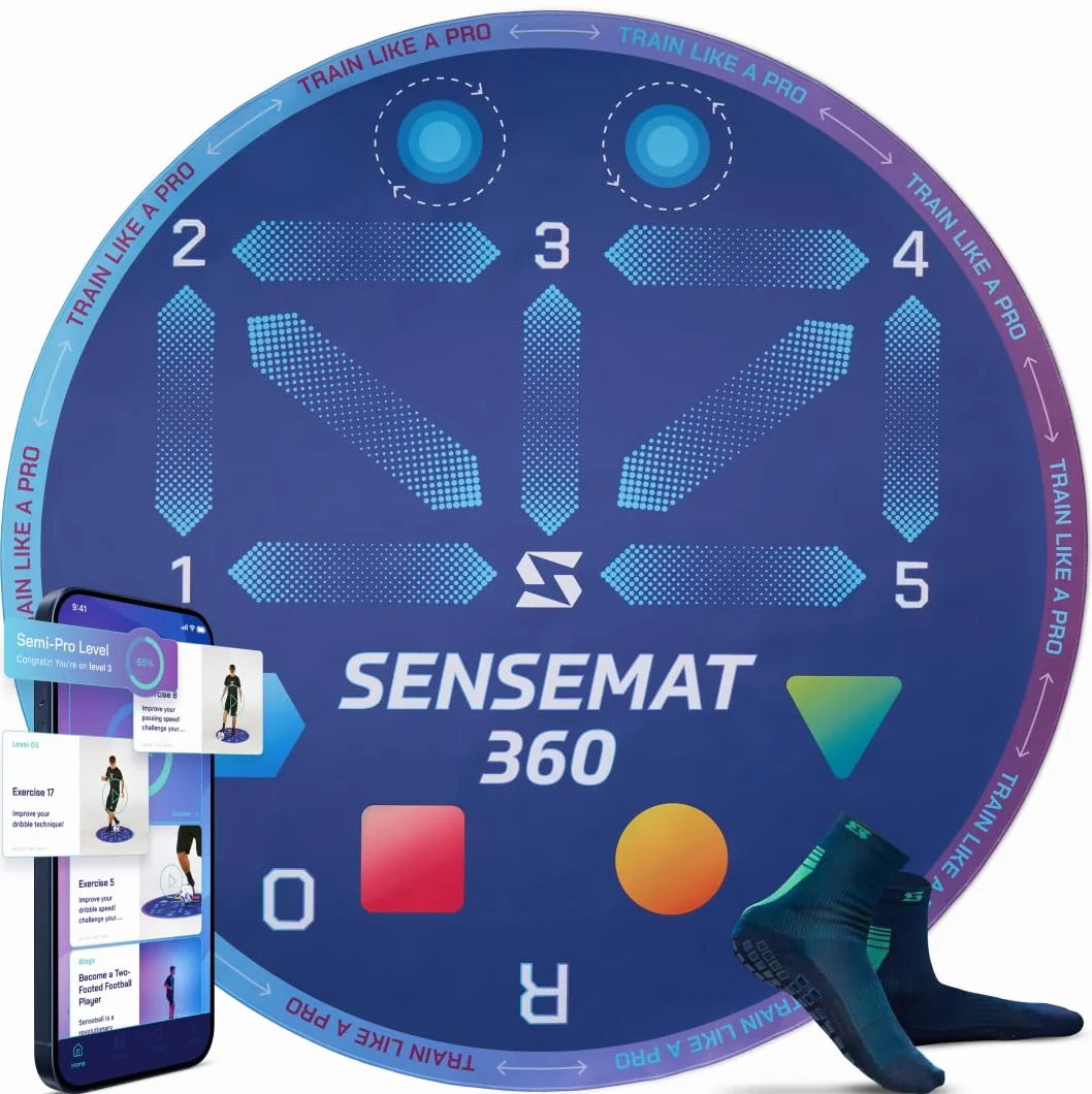 SenseBall SenseMat 360 inteligentna mata treningowa do piłki nożnej, trening szybkości i zwinności