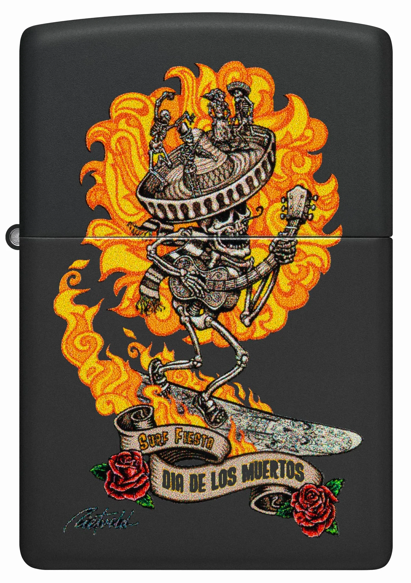 Zippo Rick Rietveld Zapalniczka Sztormowa Wielokrotnego Użytku Wiatroodporna Czarny Matowy