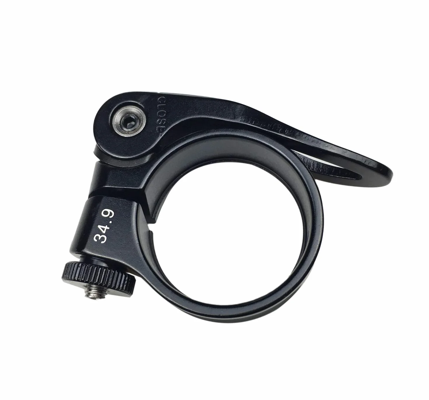 PLATT Zacisk siodełkowy do roweru z szybkomocującym zaciskiem ze stopu aluminium 31,8/34,9 mm (czarny, 34,9 mm)