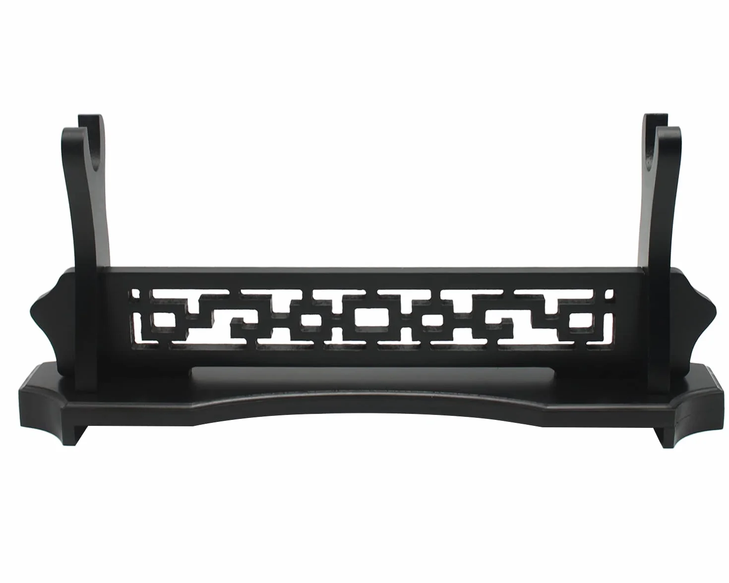 WANLIAN Stojak na miecz pulpit miecz samurajski katana gladiator uchwyt na miecz jednopoziomowy stojak na miecz do ekspozycji, wydrążony wzór w całości czarny