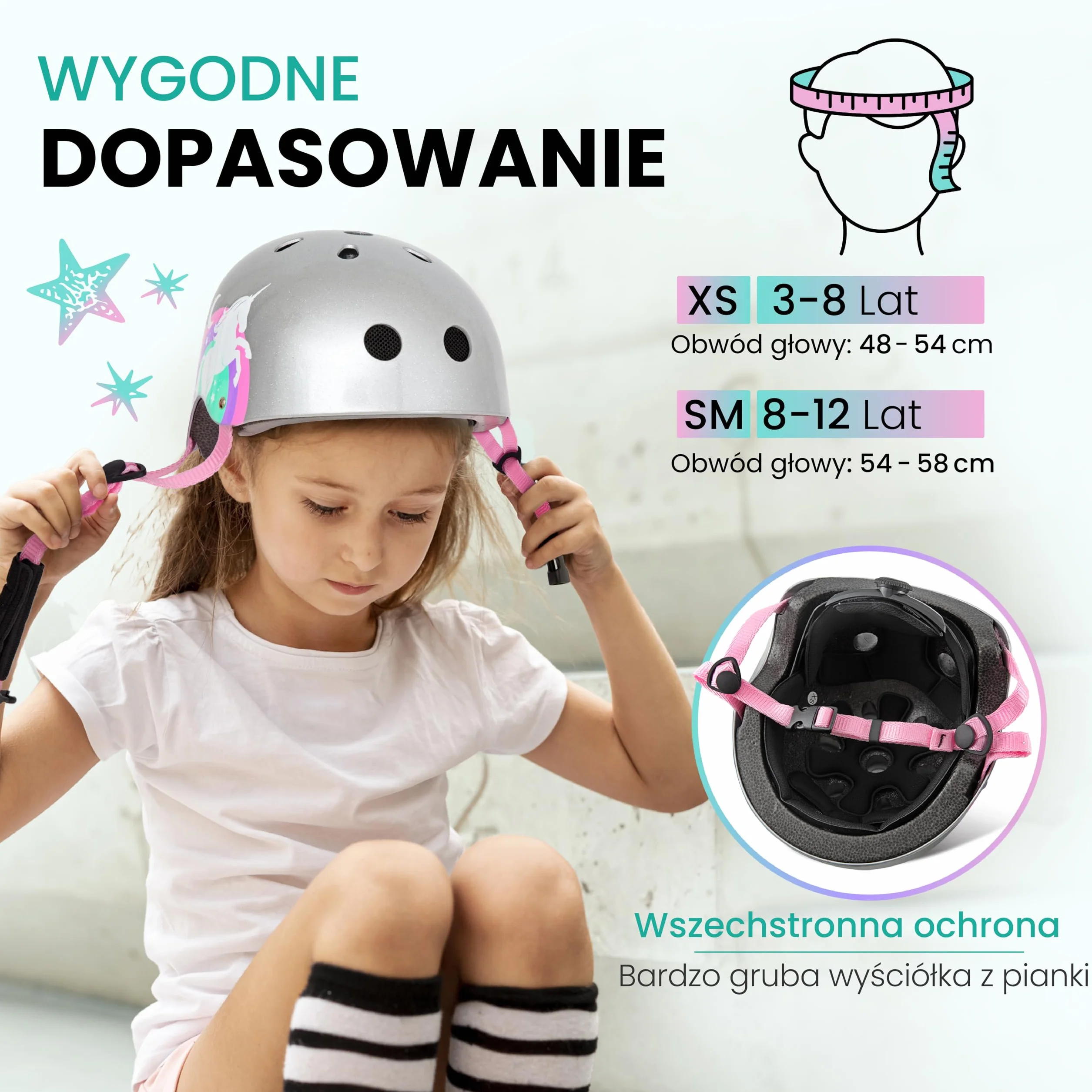 99FLIPS Kask dziecięcy Skater - GS z certyfikatem TÜV Rheinland - Od 3 lat - Kask rowerowy dziecięcy dziewczęcy - Kask dziecięcy niemieckiej marki - Kask deskorolkowy