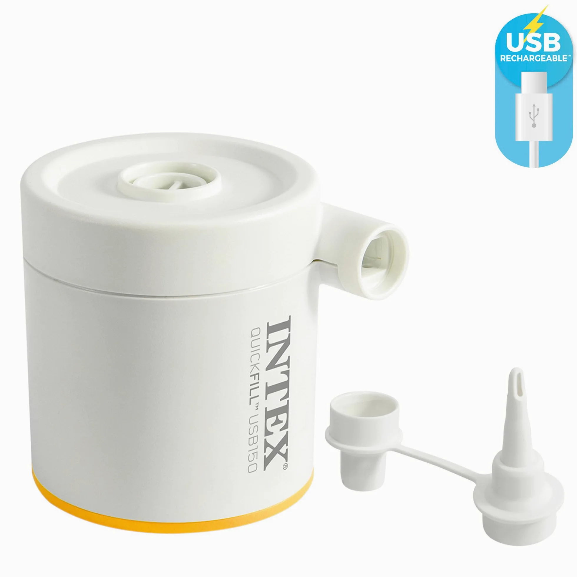Intex Full Dura-Beam Premaire materac kempingowy z USB 150, napompowany rozmiar: 1,37 m x 1,91 m x 22 cm (64012)