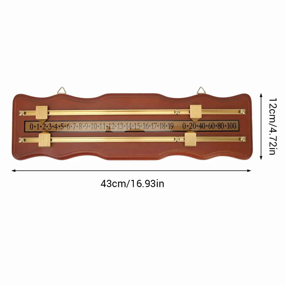 Tablica Wyników Deluxe Z Drewna 2-torowa Do Gier Shuffleboard Snooker Bilard