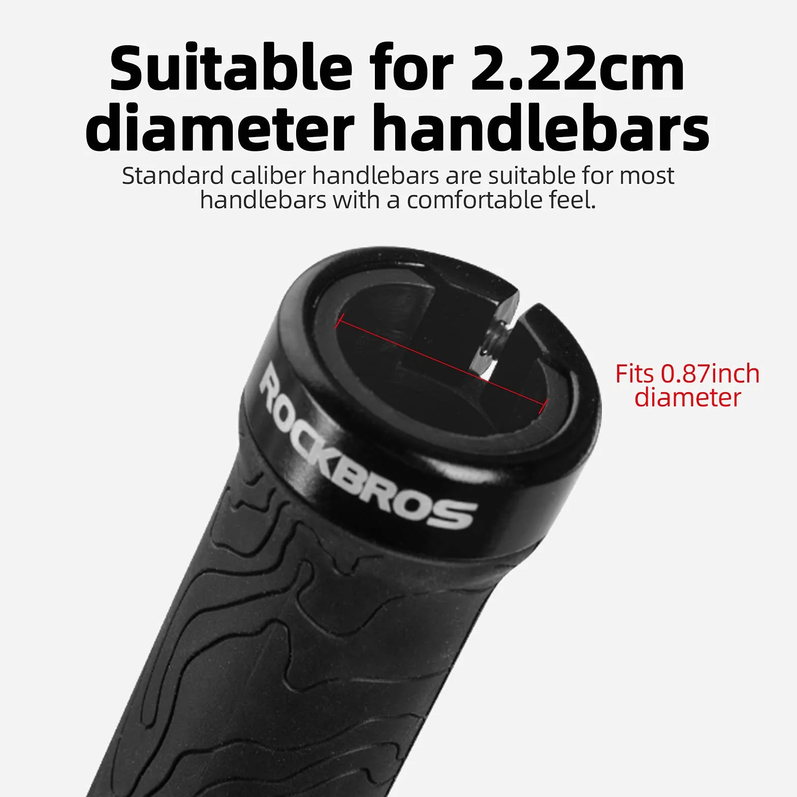 ROCKBROS Uchwyt na kierownicę górską 22 mm para aluminium i guma czerwony niebieski czarny
