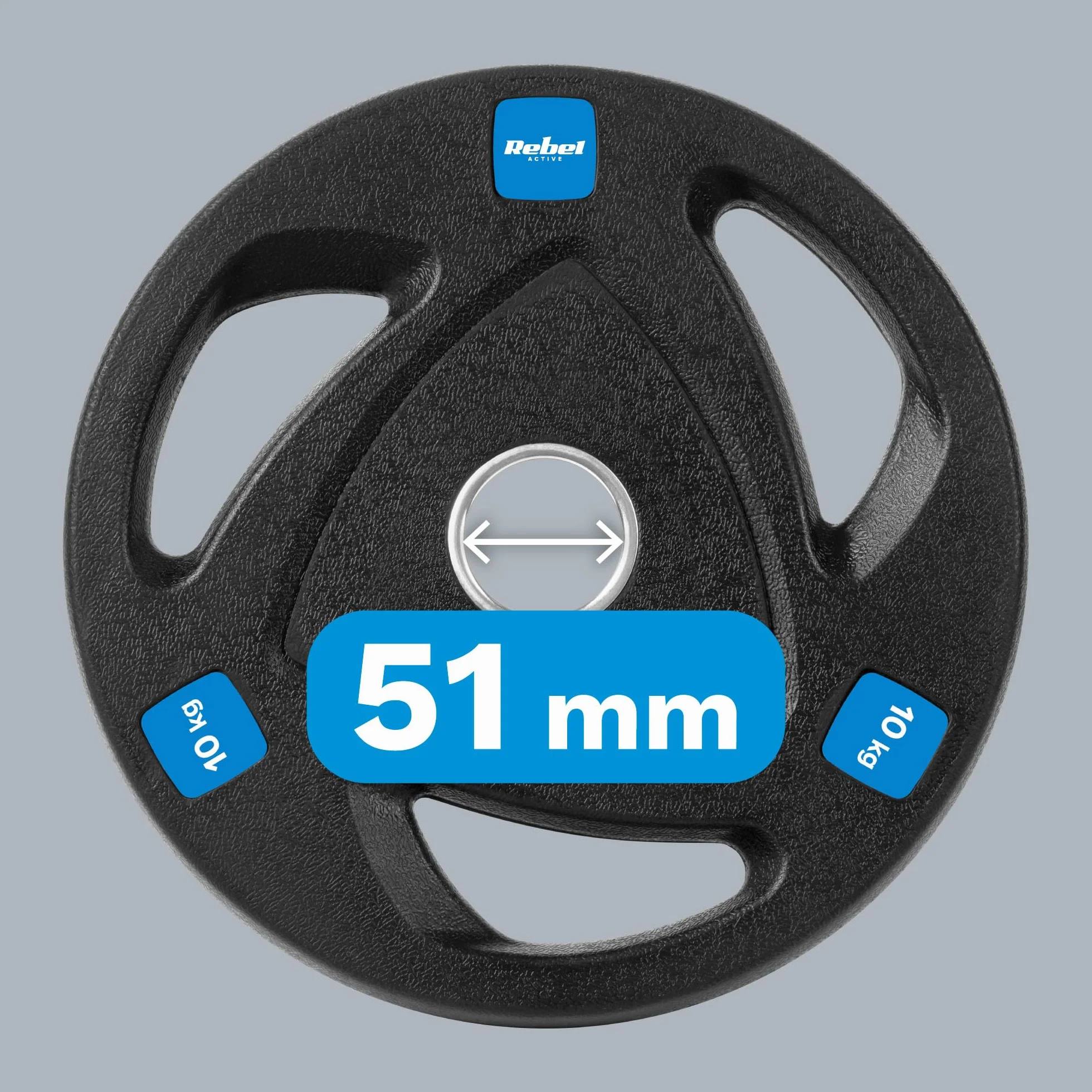 Rebel Zestaw Obciążeń Żeliwnych Gumowanych 2x10kg Otwór Olimpijski 51mm RBA-2110