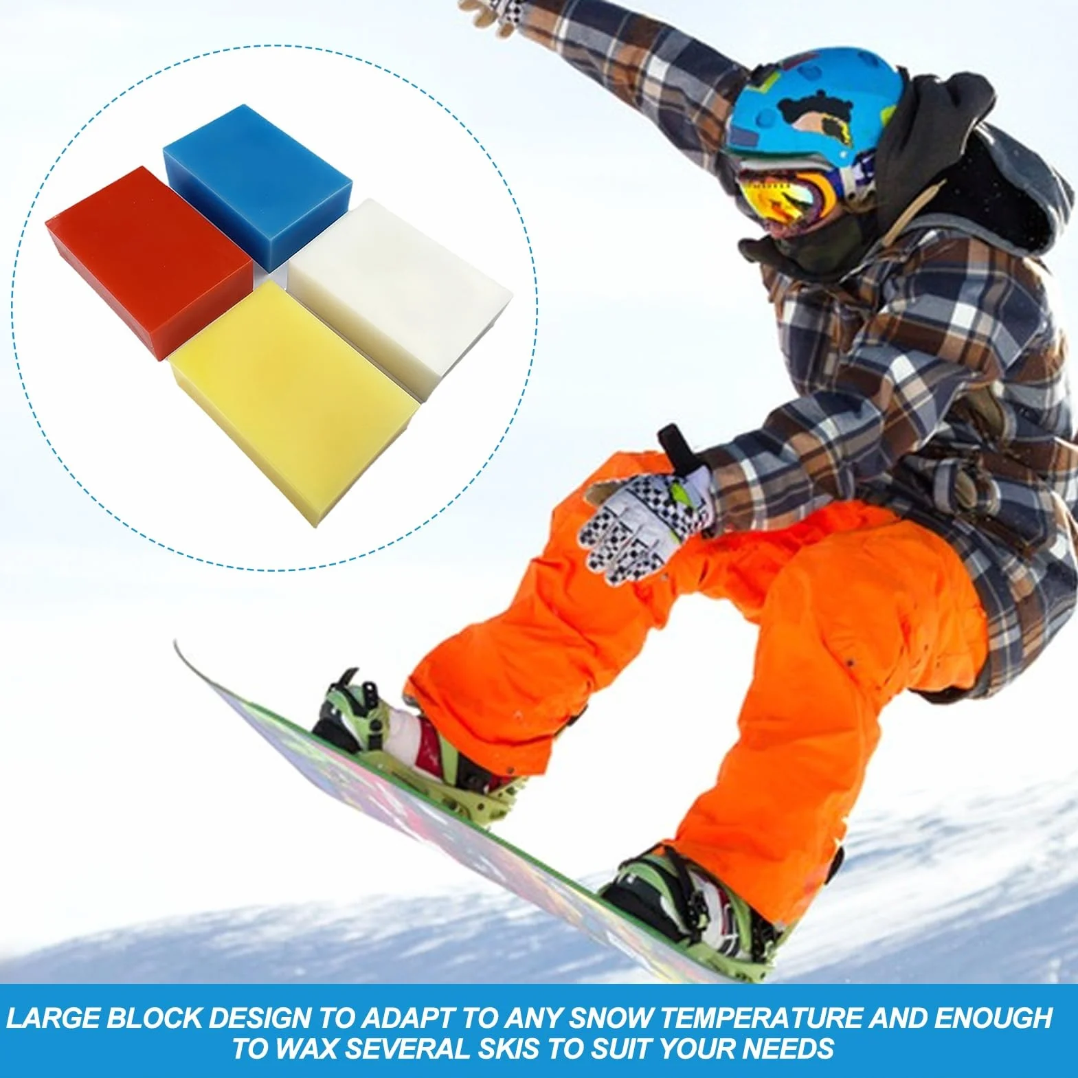 Uniwersalny wosk do nart i snowboardu, wosk blokujący śnieg do ochrony nart i snowboardu