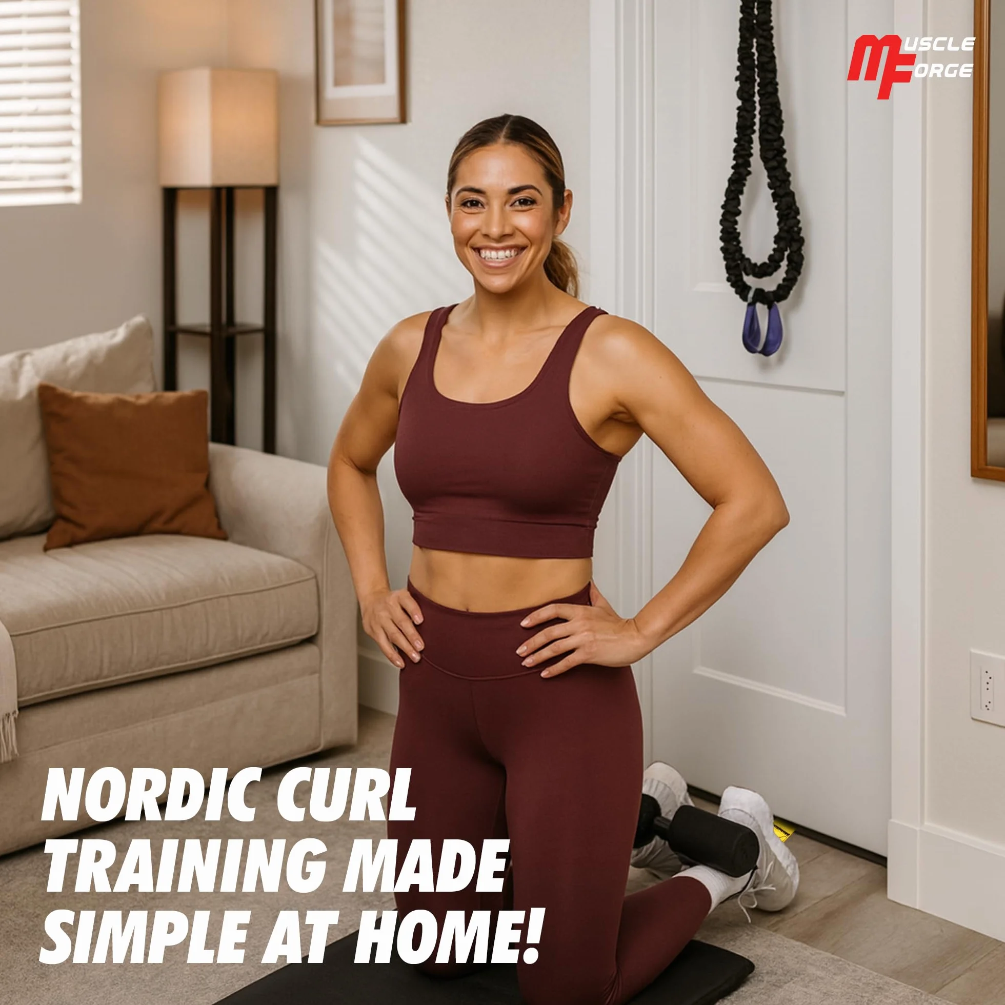 Przyrząd do Ćwiczeń Żuraw Nordic Curl na Dwugłowe Uda