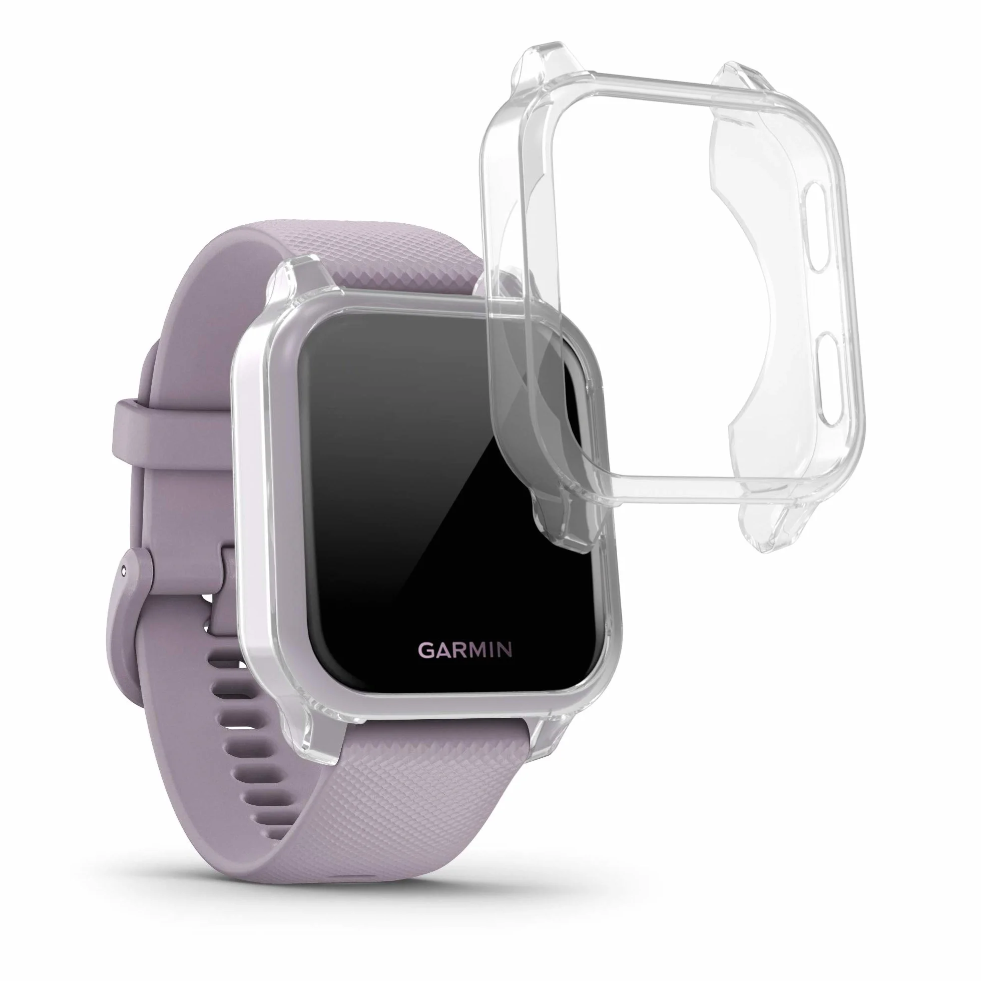 kwmobile Pokrowiec na ramę kompatybilny z Garmin Venu Sq Music/Sq Cover (2-pak) - przezroczyste silikonowe etui - przezroczyste