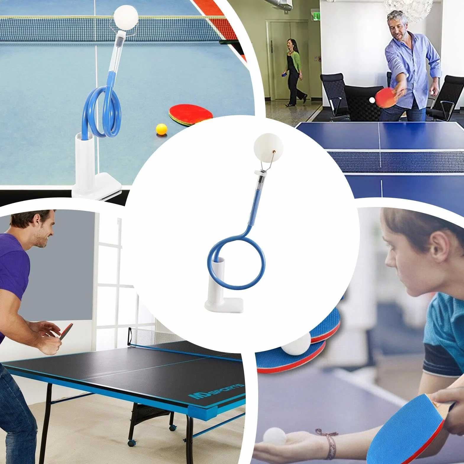 Table Tennis Trainer - Adjustable Fixed Professional Robot, Portable Equipment for Home, Travel or Club
