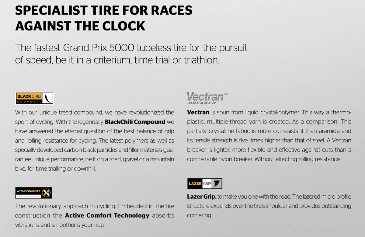 Continental Grand Prix 5000 TT TR Faltreifen // 28-622 (700x28C) uchwyt laserowy