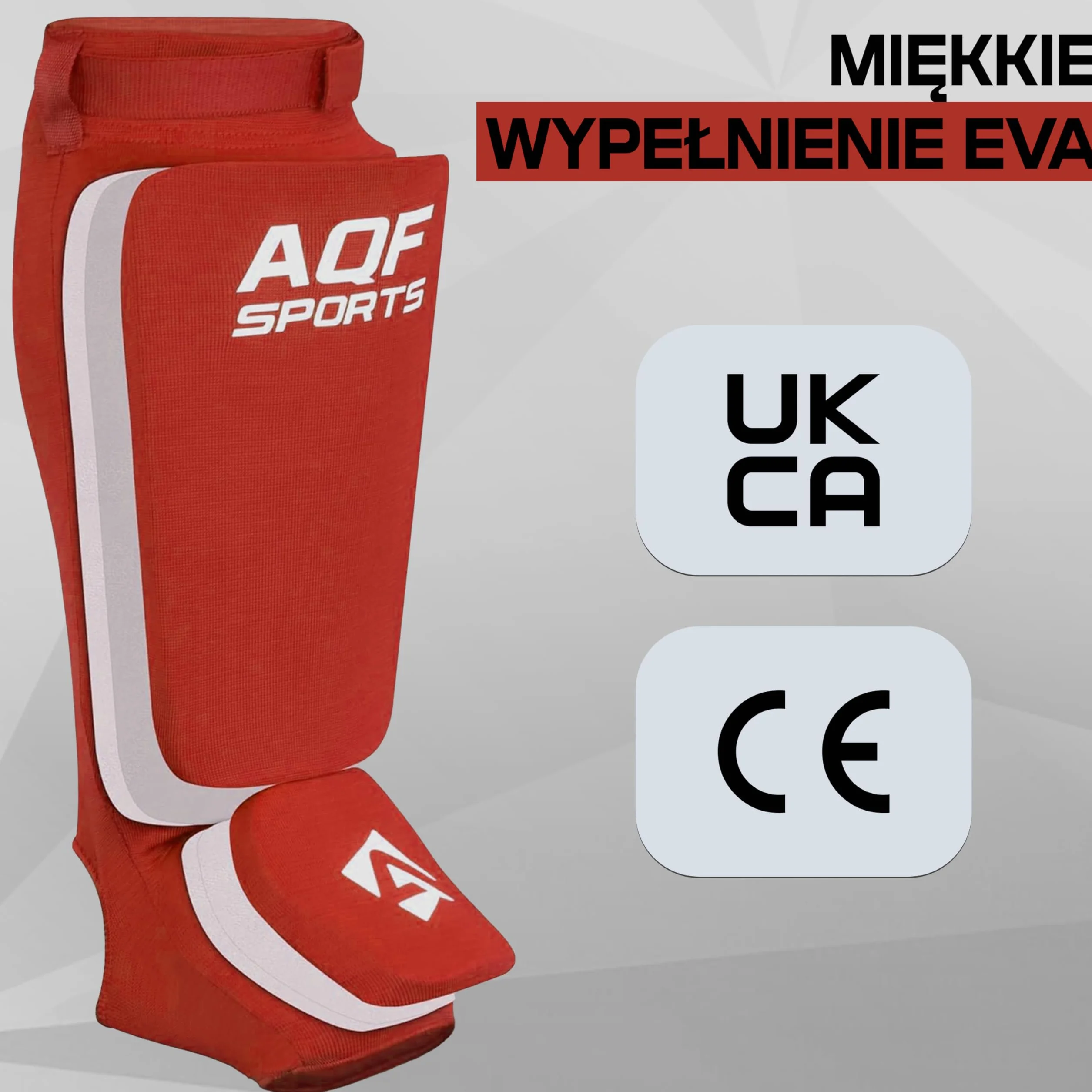 AQF Ochraniacze Piszczeli i Stóp do Kickboxingu, Muay Thai, MMA, Pianka EVA, Ochrona Nóg, Boks, Karate, BJJ, Taekwondo CE UKCA SATRA