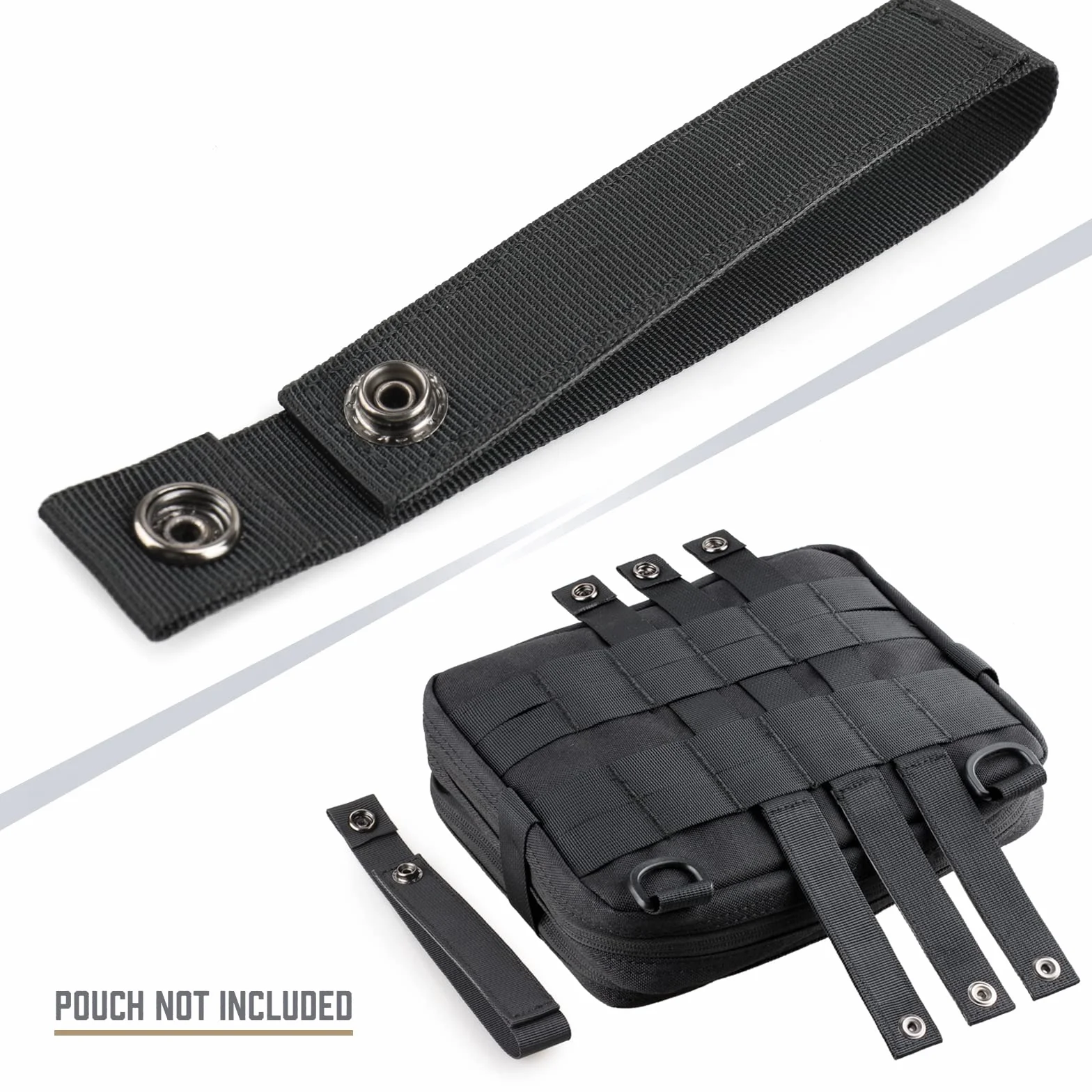 WYNEX Molle Strap 15 cm, taktyczny pasek Molle Molle, pasek na zatrzask, nylonowe paski na kciuki, 4 opakowania