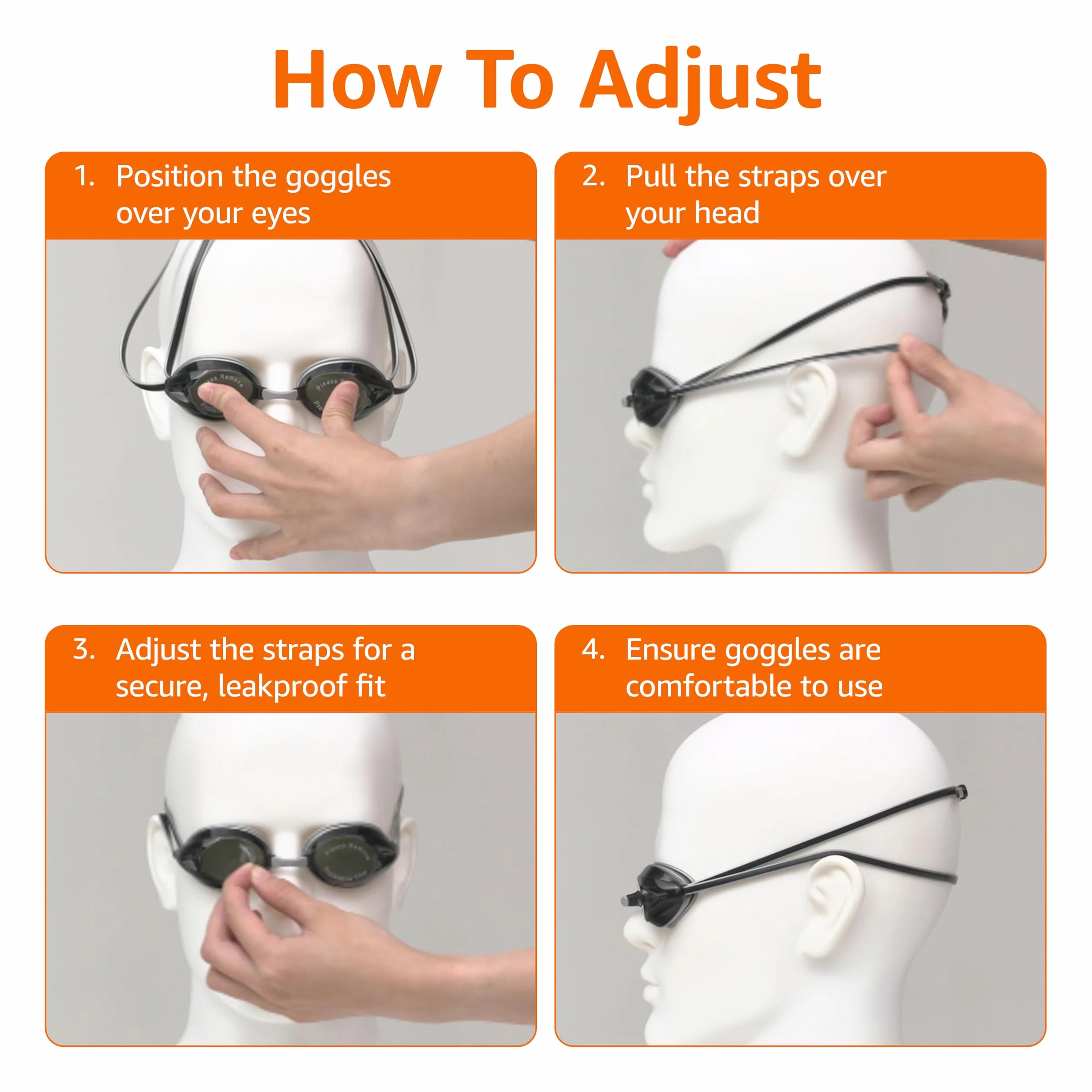 Amazon Basics okulary pływackie unisex dla dorosłych rozmiar uniwersalny