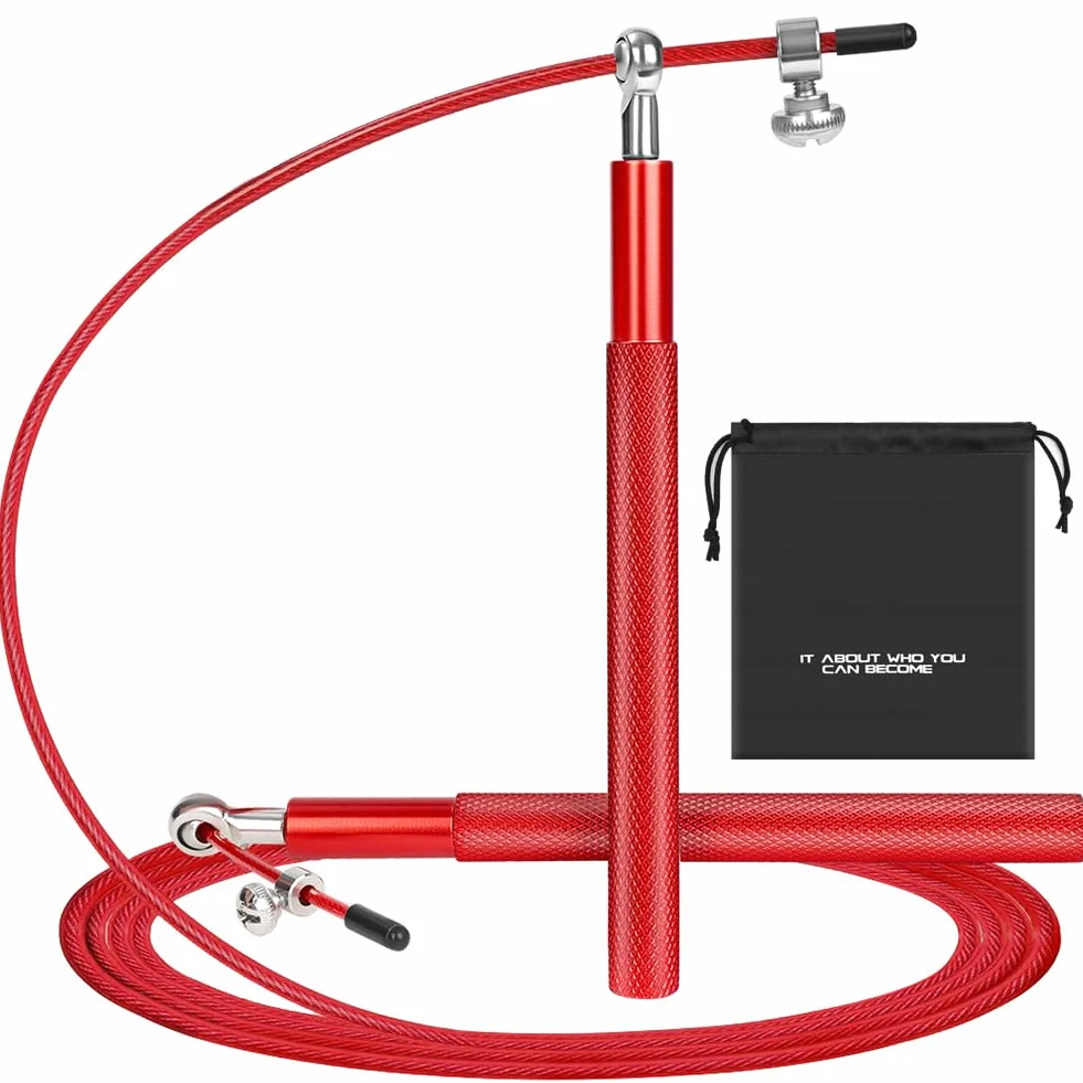 flintronic Speed skakanka, regulowana skakanka 300 cm, skakanka 360°, dla dorosłych, z podwójnym systemem łożyskowym i aluminiowym uchwytem, idealna do crossfitu, fitnessu, boksu i cardio