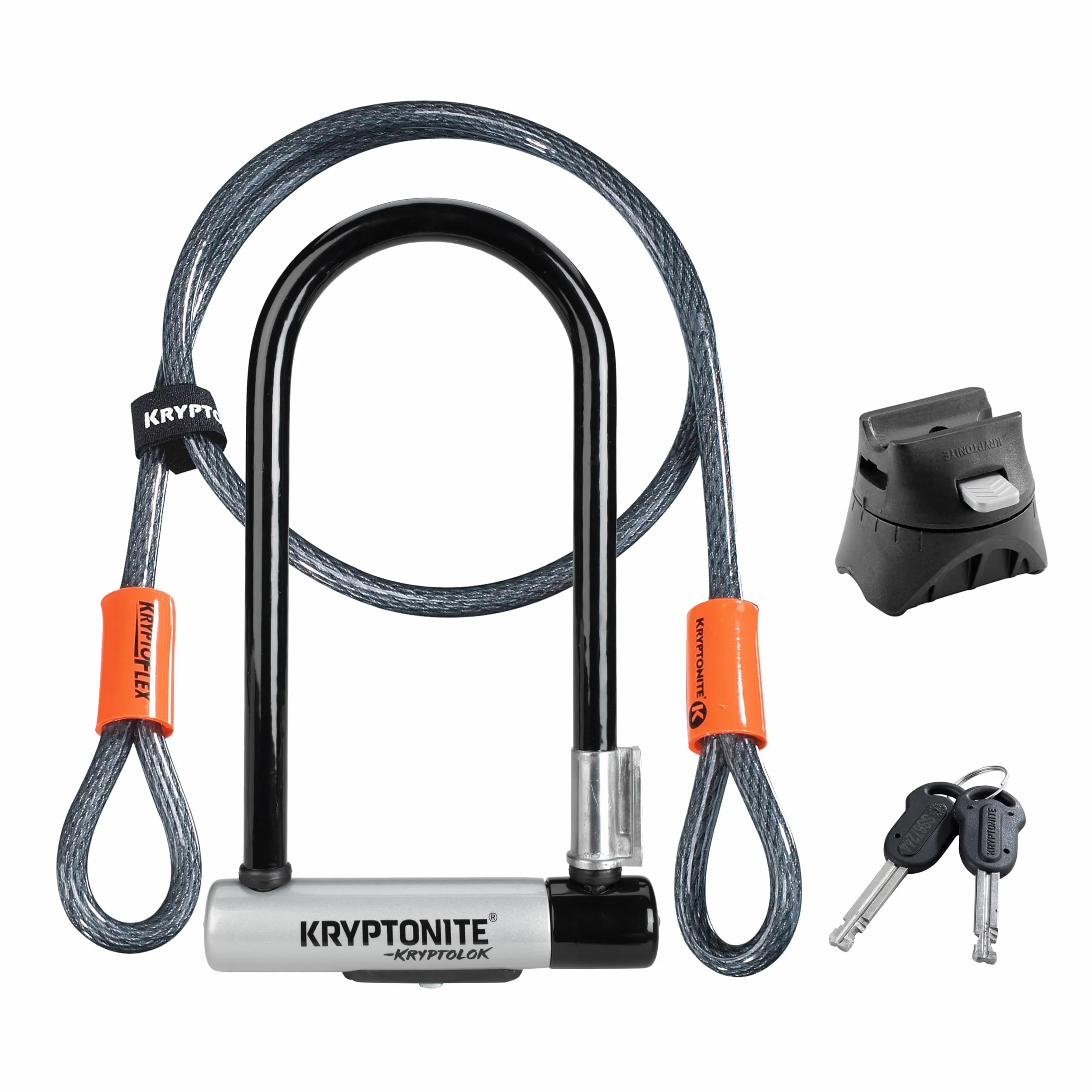 Kryptonite Kryptolok Standard Rowerowy U-Lock z 1,2 m Flex Cable