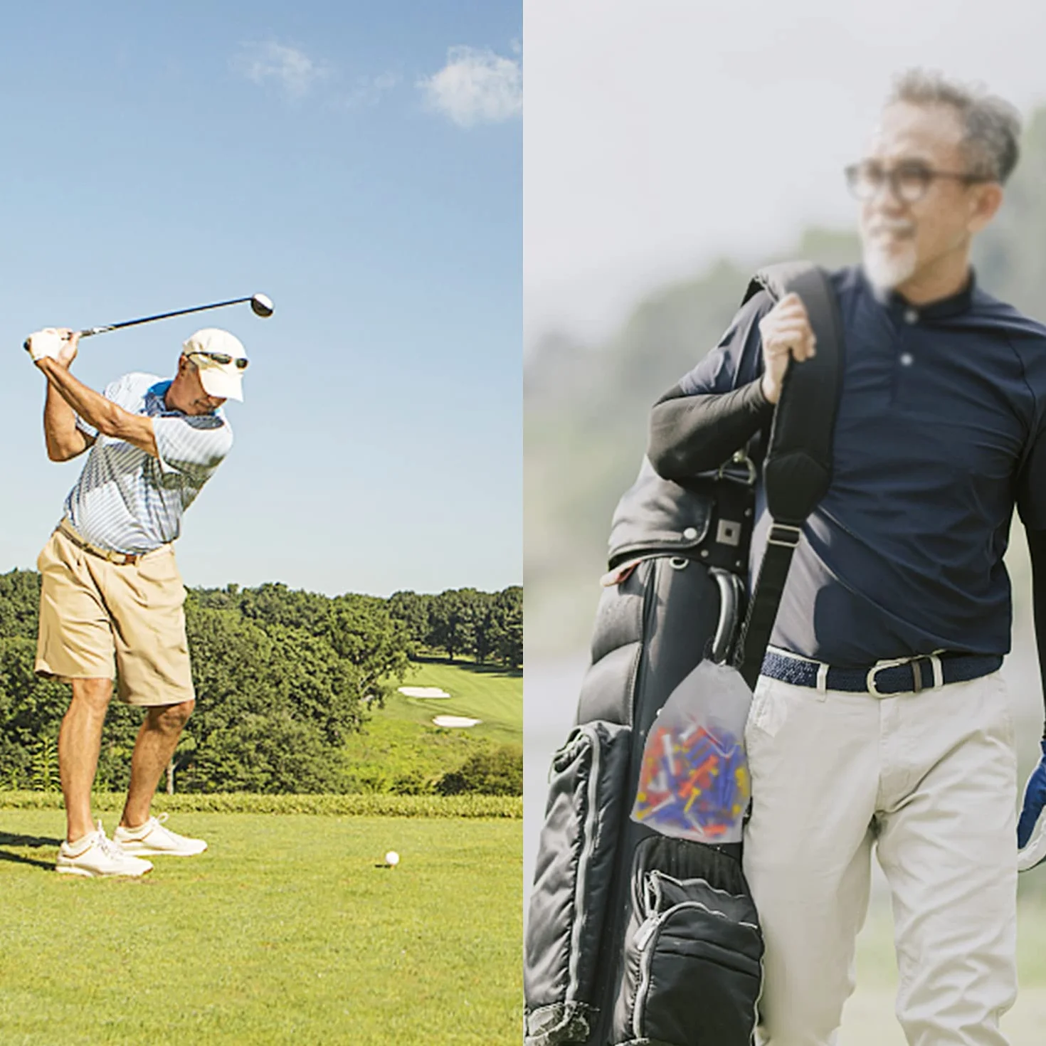Plastikowe koszulki golfowe 34-77 mm z torbą do przechowywania