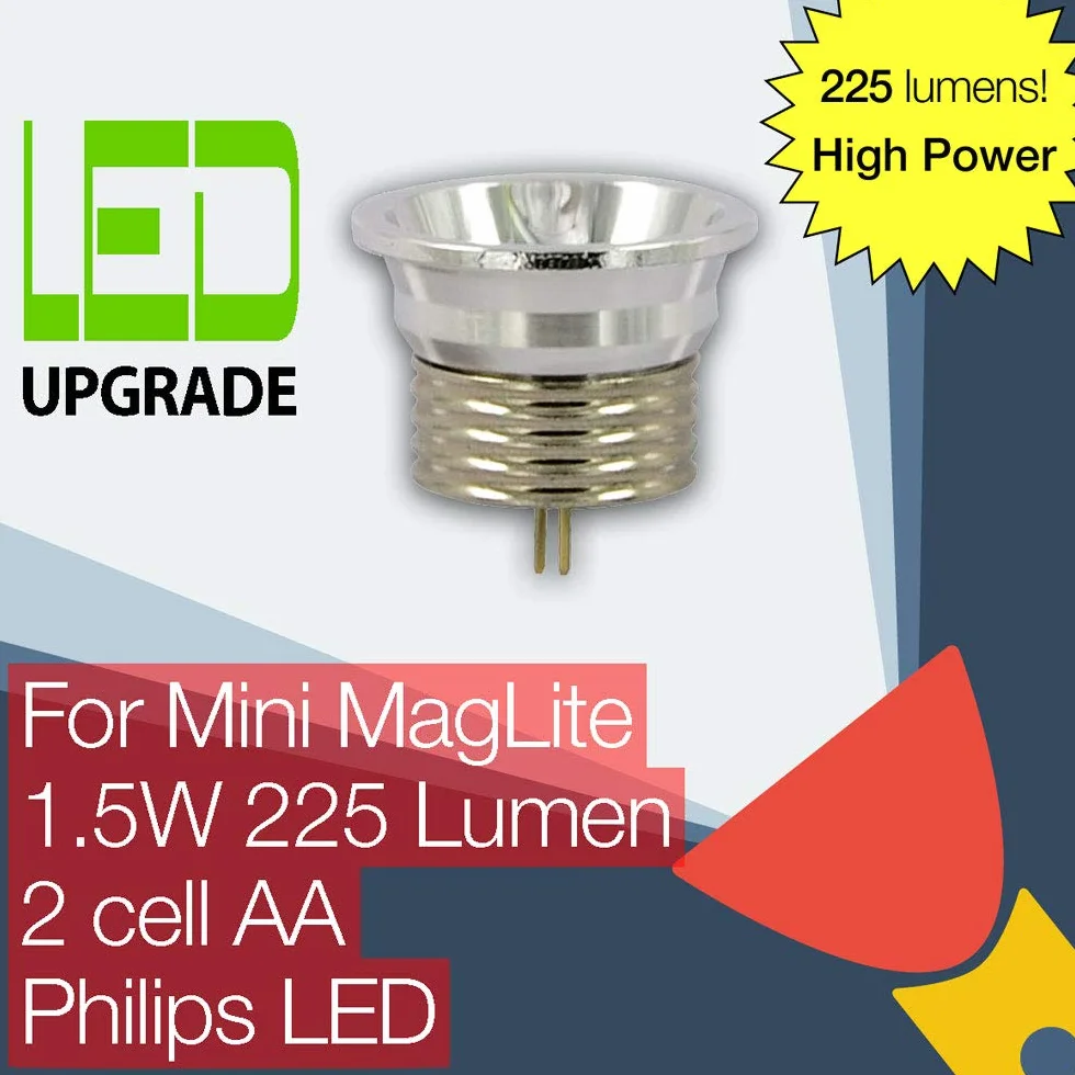Mini MagLite AA LED Conversion/Upgrade Żarówka 225LM High Power do Mini MagLite Torch/Latarka