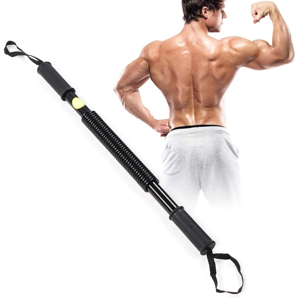 Power Twister Bar, Arm Urządzenie do ćwiczeń Klatki Piersiowej dla Mężczyzn Urządzenie do ćwiczeń Ramion Twister Czarne Urządzenie do ćwiczeń Ramion Sprężyna Siła (20KG)