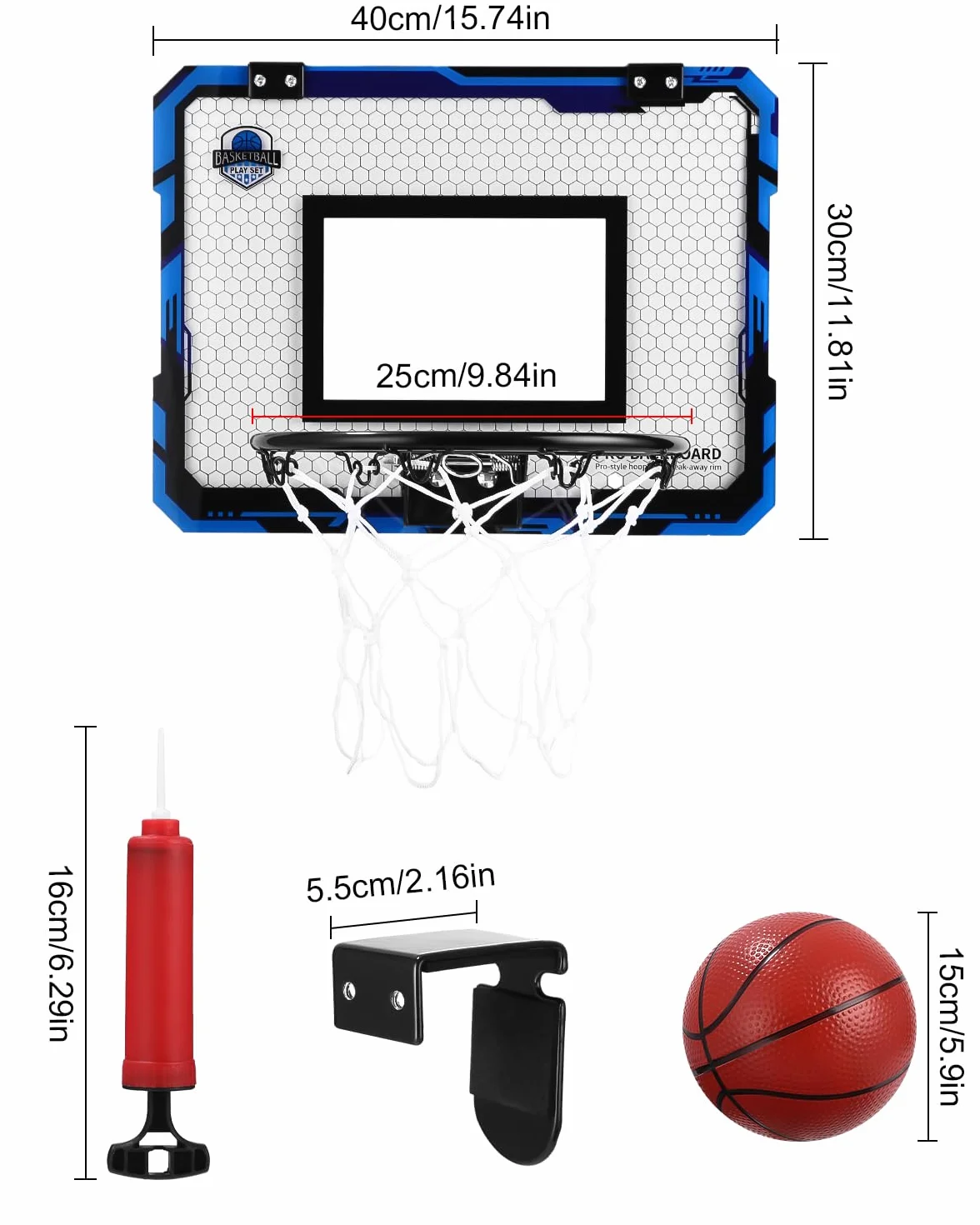 Kosz do koszykówki dla dzieci, mini kosz do koszykówki, do użytku wewnątrz, zoceną z piłkami, zestaw na drzwi, zabawka sportowa, prezent dla chłopców i dziewczynek, do użytku
