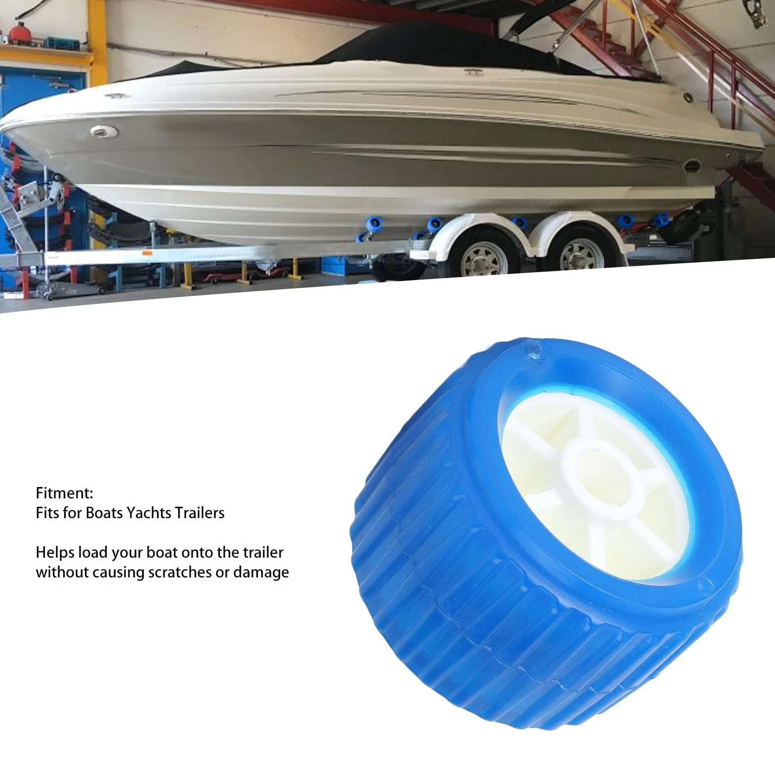 4 szt. Żebrowana Rolka Uchylna Morska 108 75 19 Mm PP Odporna na Wysokie Temperatury Rolka do Przyczepy do łodzi z Doskonałym Materiałem PU do łodzi,