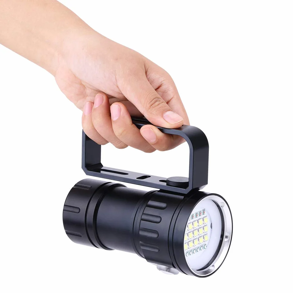 Latarka Nurkowa IPX8 18000lm LED 300-500m 3 Tryby