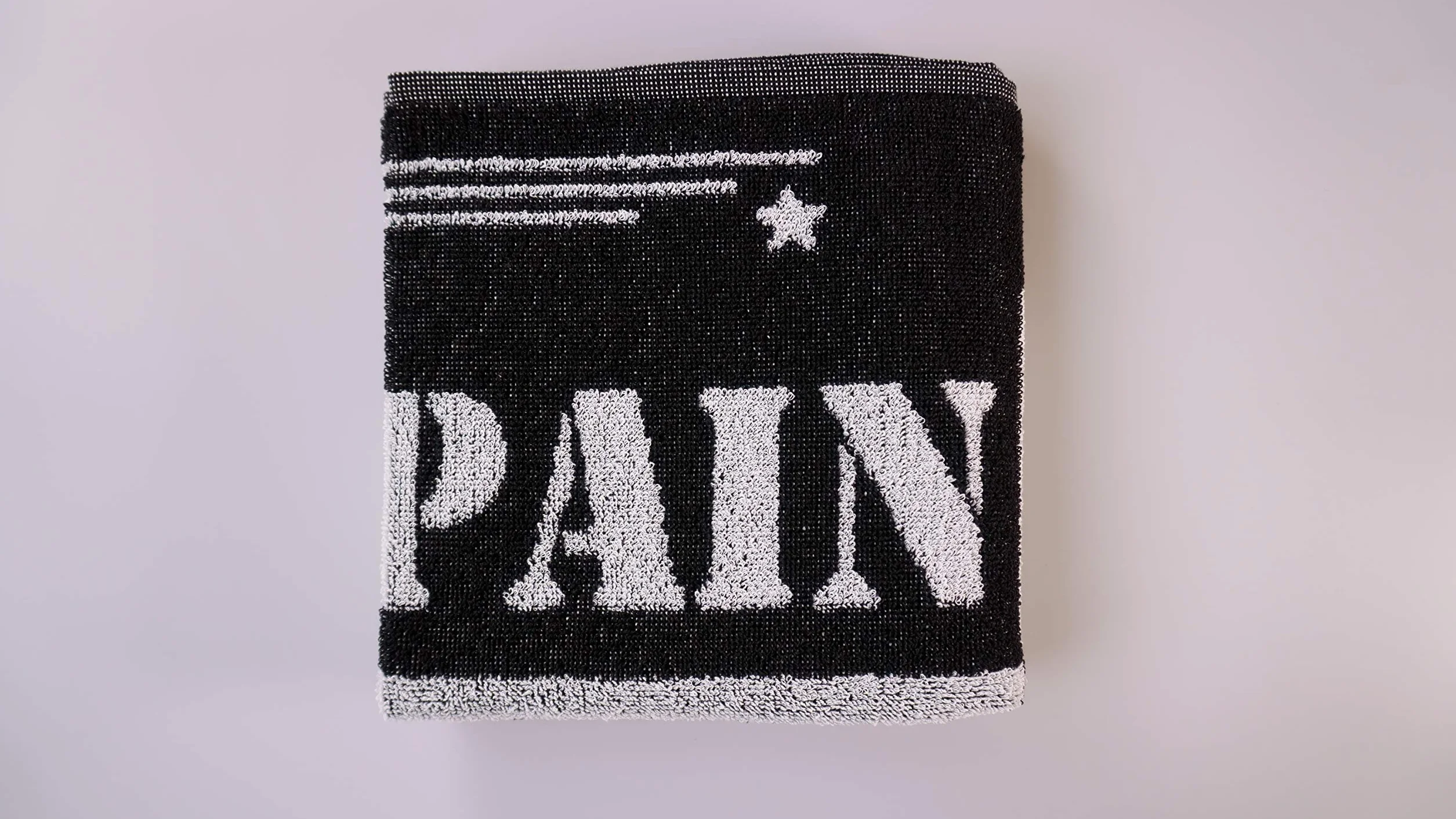 Ręcznik do fitnessu i sportu z przesłaniem | rozmiar 50 cm x 100 cm | POWERTOWEL ręcznik z mikrofibry, bawełna (bez gain), 100% bawełna B/W