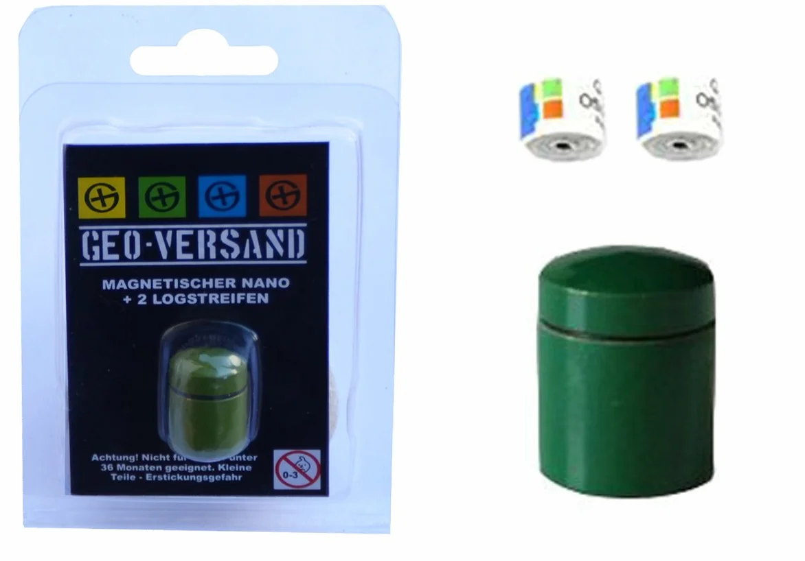 Magnetyczny nano pojemnik wodoszczelny z 3 paskami do logowania
