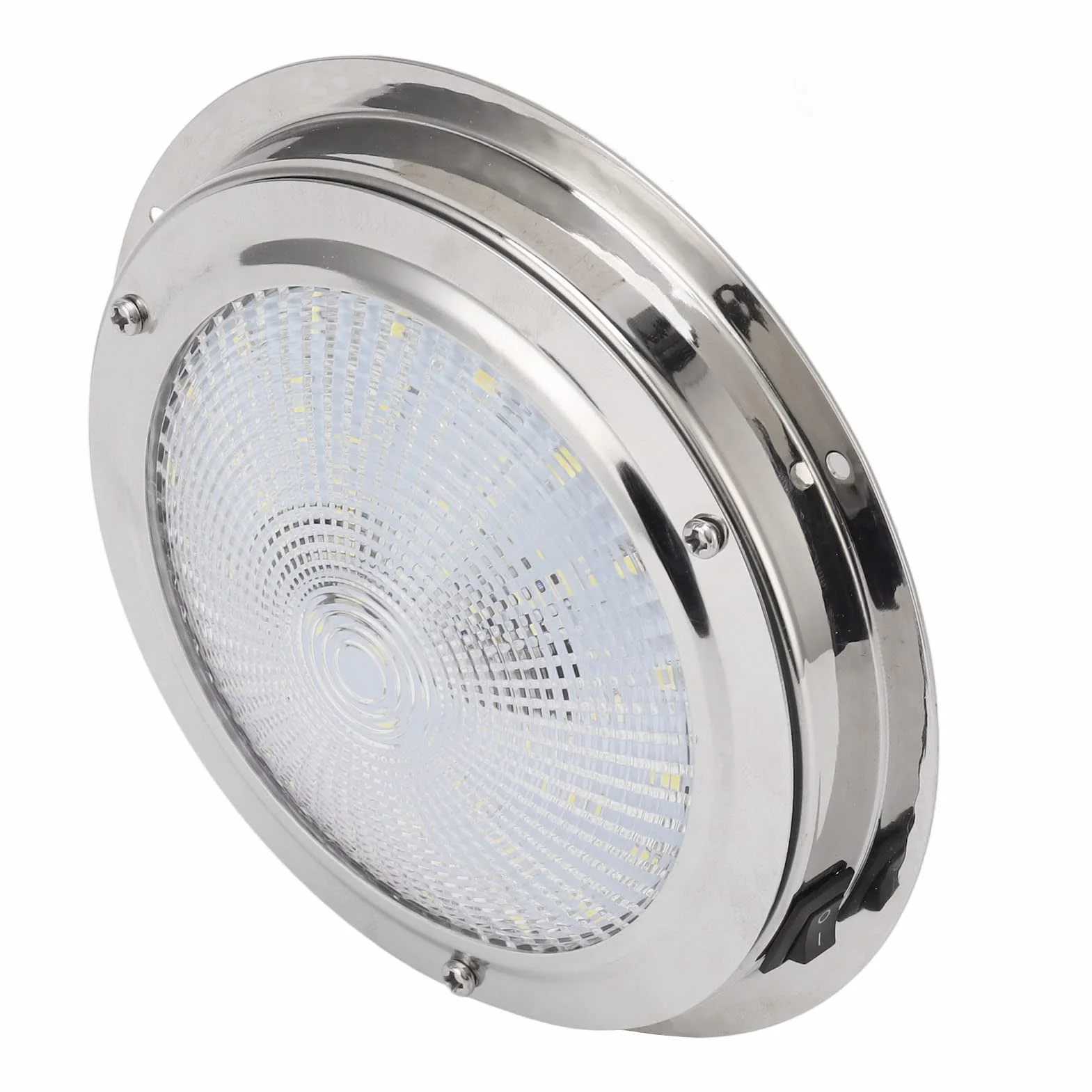 Pongnas 5,5-calowa Morska Lampa Sufitowa Kopułowa, 42 Diody LED IP65 do Montażu Powierzchniowego, ze Stali Nierdzewnej o Wysokiej Jasności, do Kabiny Nocnej łodzi Kempingowej, Jachtu i