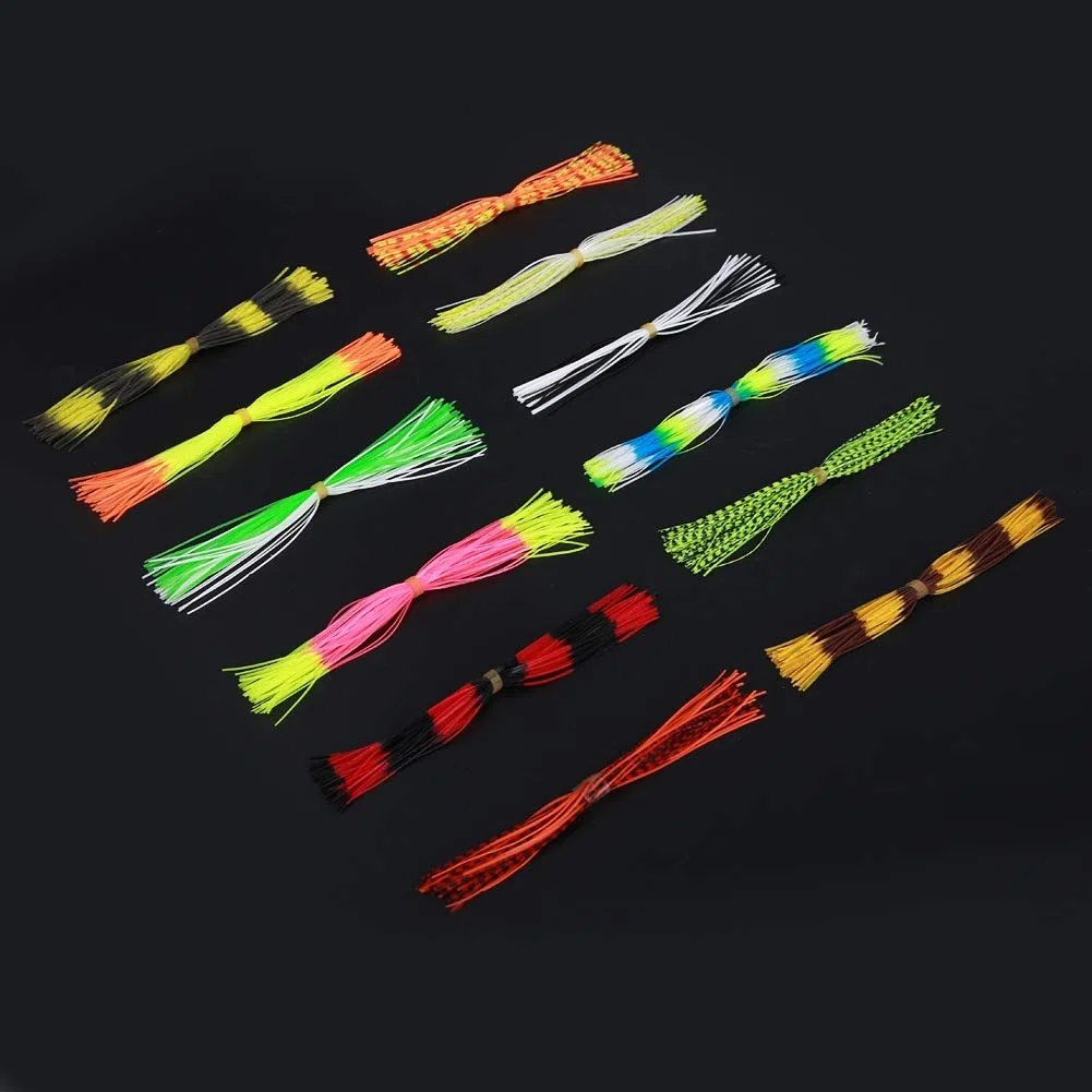 Silikonowe spódnice 600 nici Jig Lure spódnice Miękkie silikonowe spódnice przynęty Wymiana akcesoriów dla DIY Spinnerbaits Jig Lure akcesoria do wiązania much