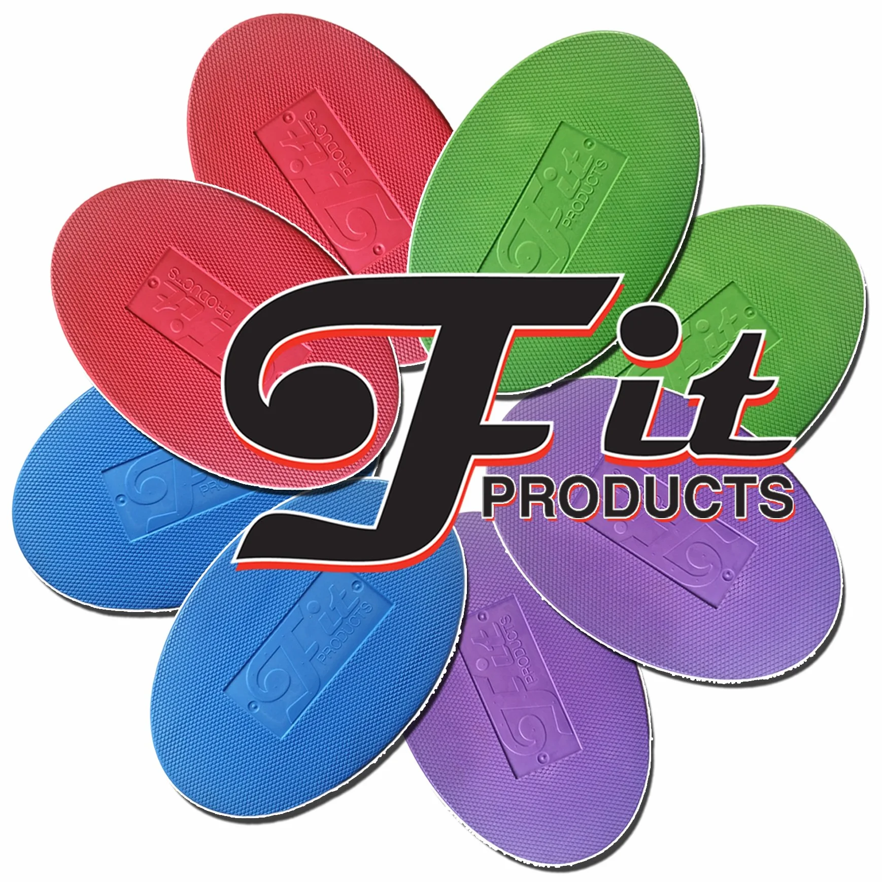 FitProducts Owalne podkładki balansowe fioletowe do fizjoterapii, pilatesu, jogi i treningu siłowego