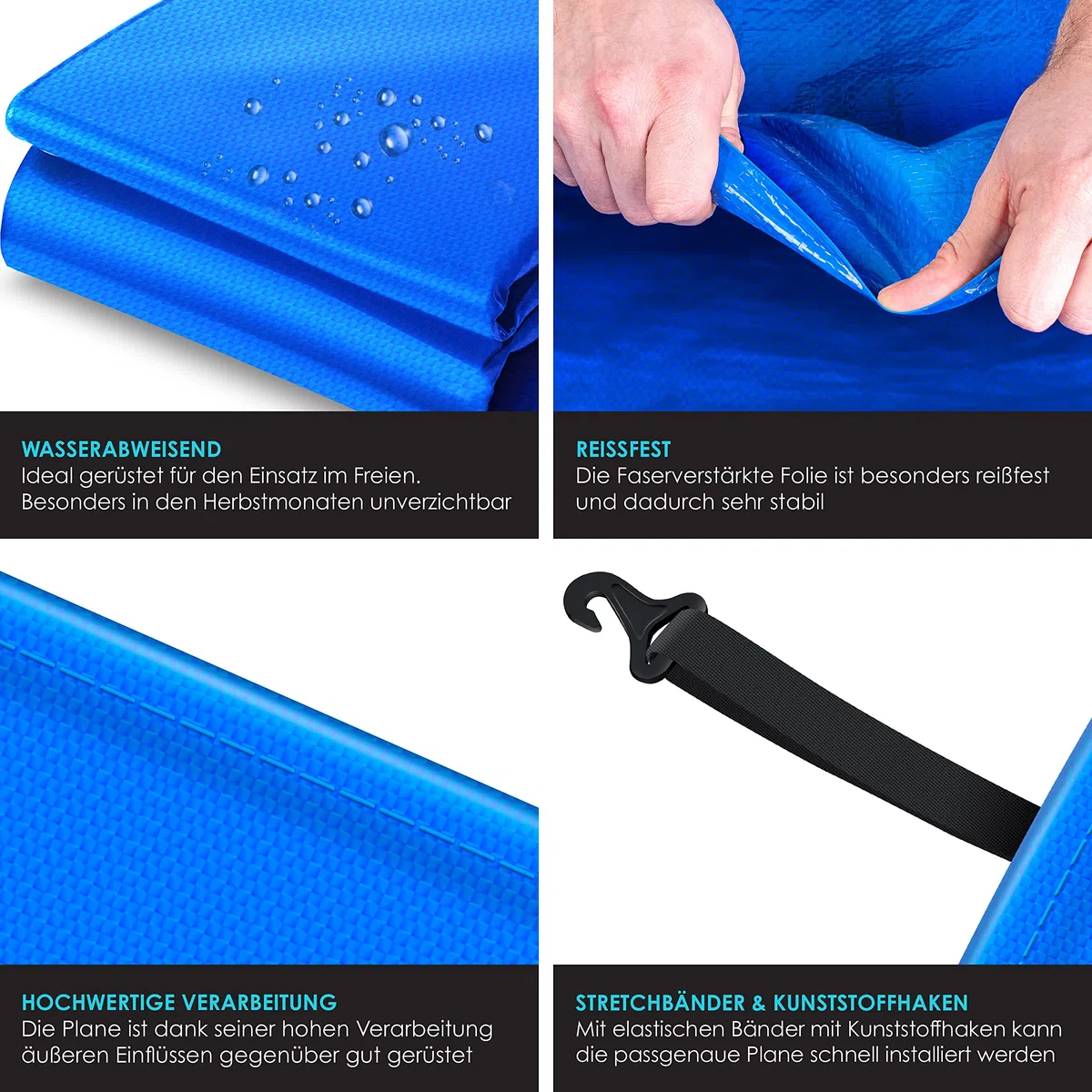 KESSER® Plandeka na trampolinę Ø 244/305/366/427 cm | odporna na warunki atmosferyczne, odporna na rozerwanie i promieniowanie UV | zewnętrzna plandeka ochronna na trampolinę