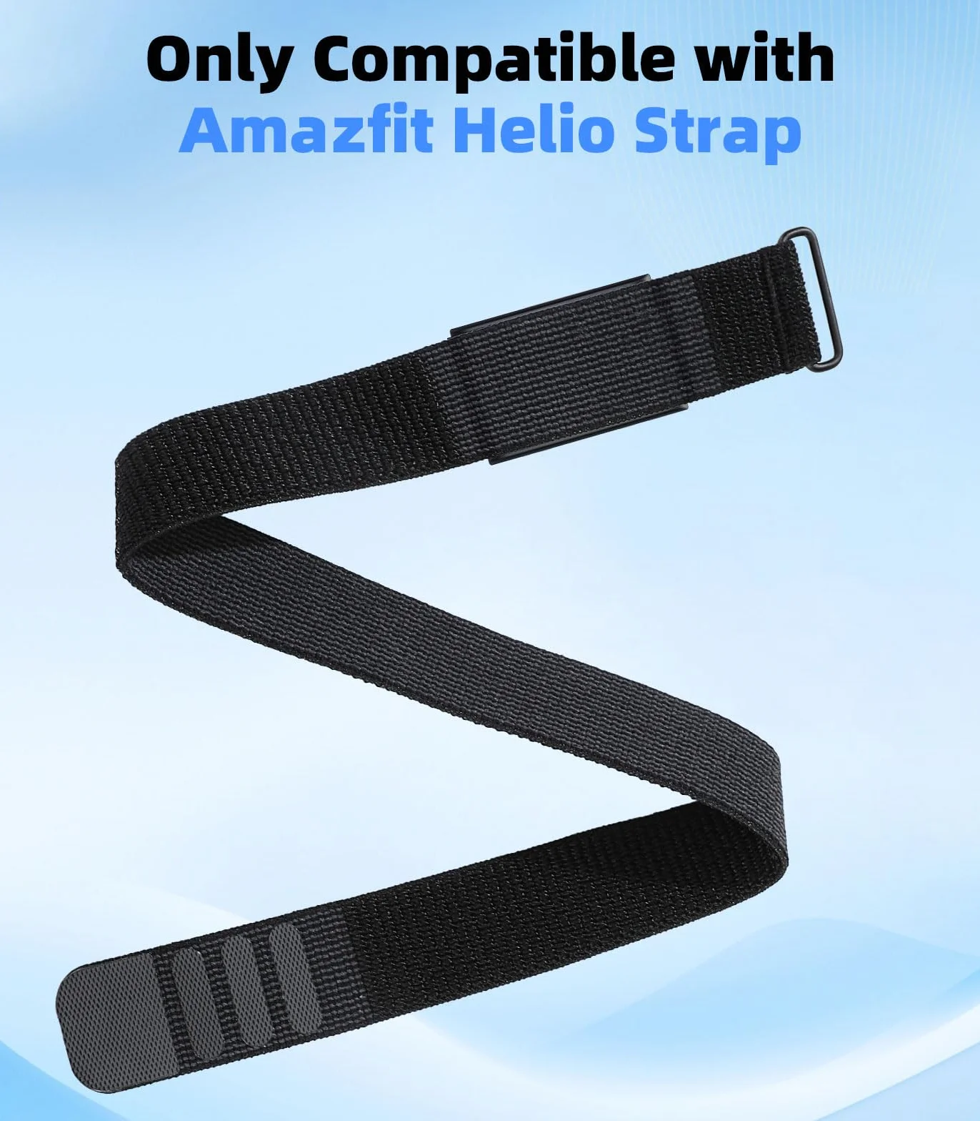 Nylon Sport Band compatible with Amazfit Helio Strap, Adjustable Bicep Band for Helio Fitness Tracker Breathable Replacement Armband for Traning Running